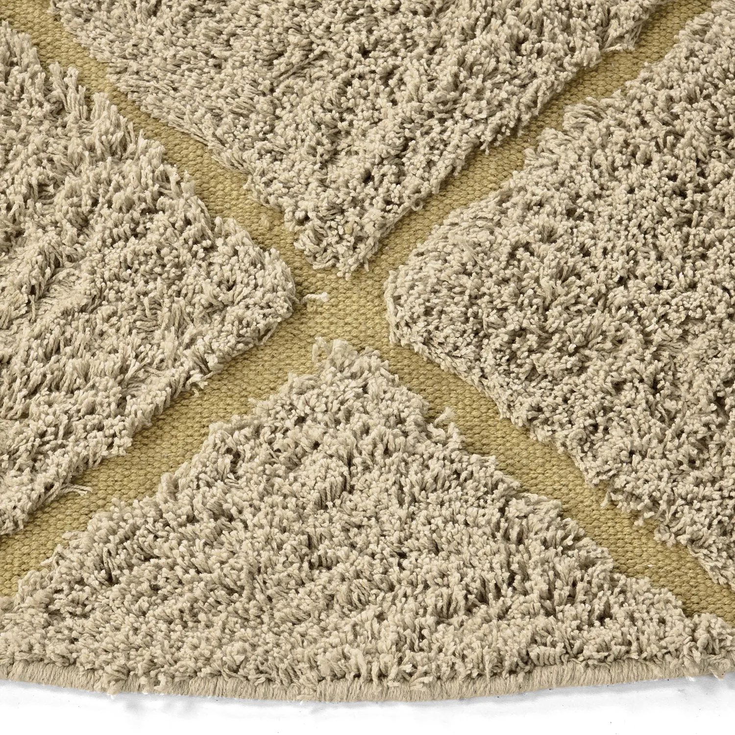 Runde tæpper - Bellevue Natural Cotton Shaggy (beige/brun)