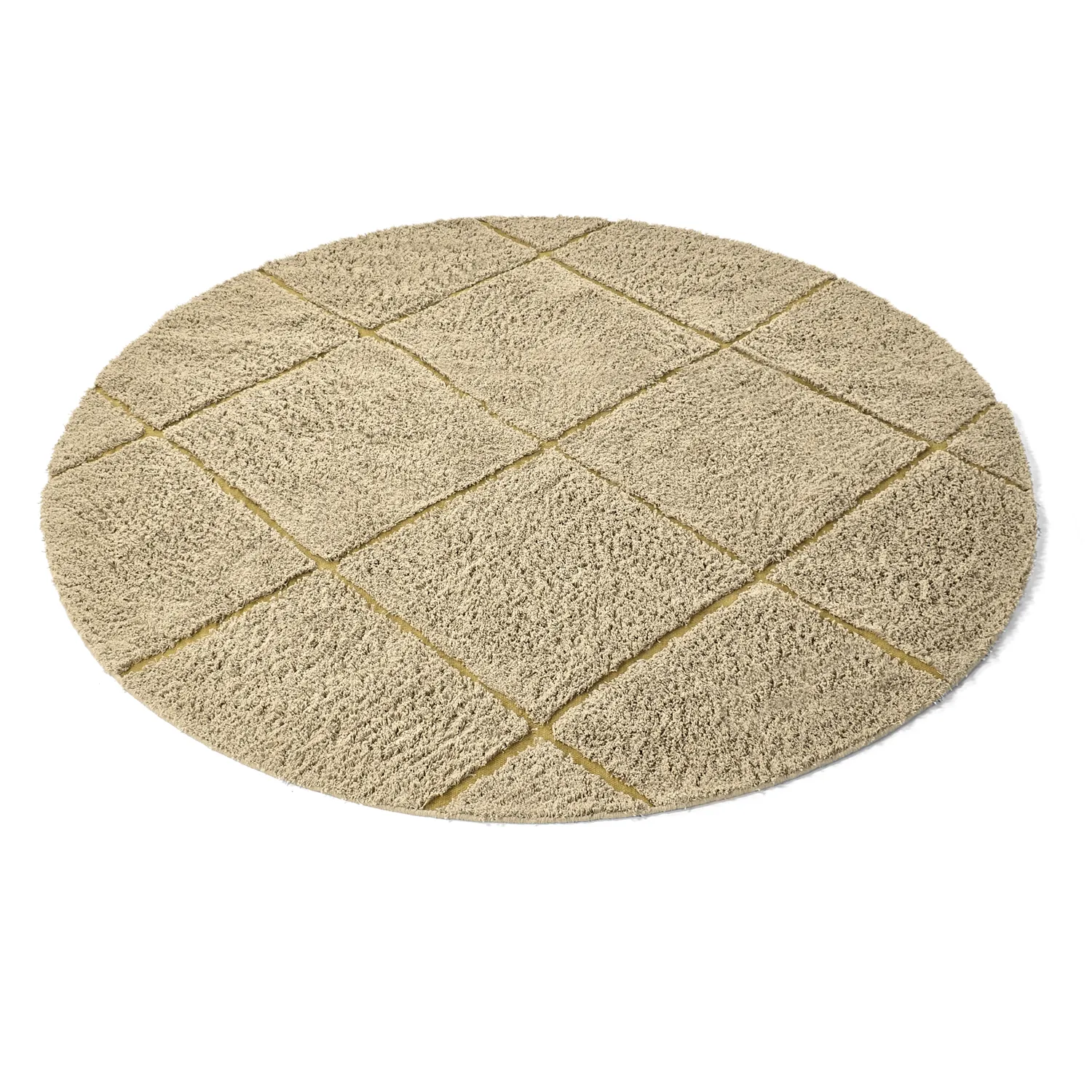 Runde tæpper - Bellevue Natural Cotton Shaggy (beige/brun)