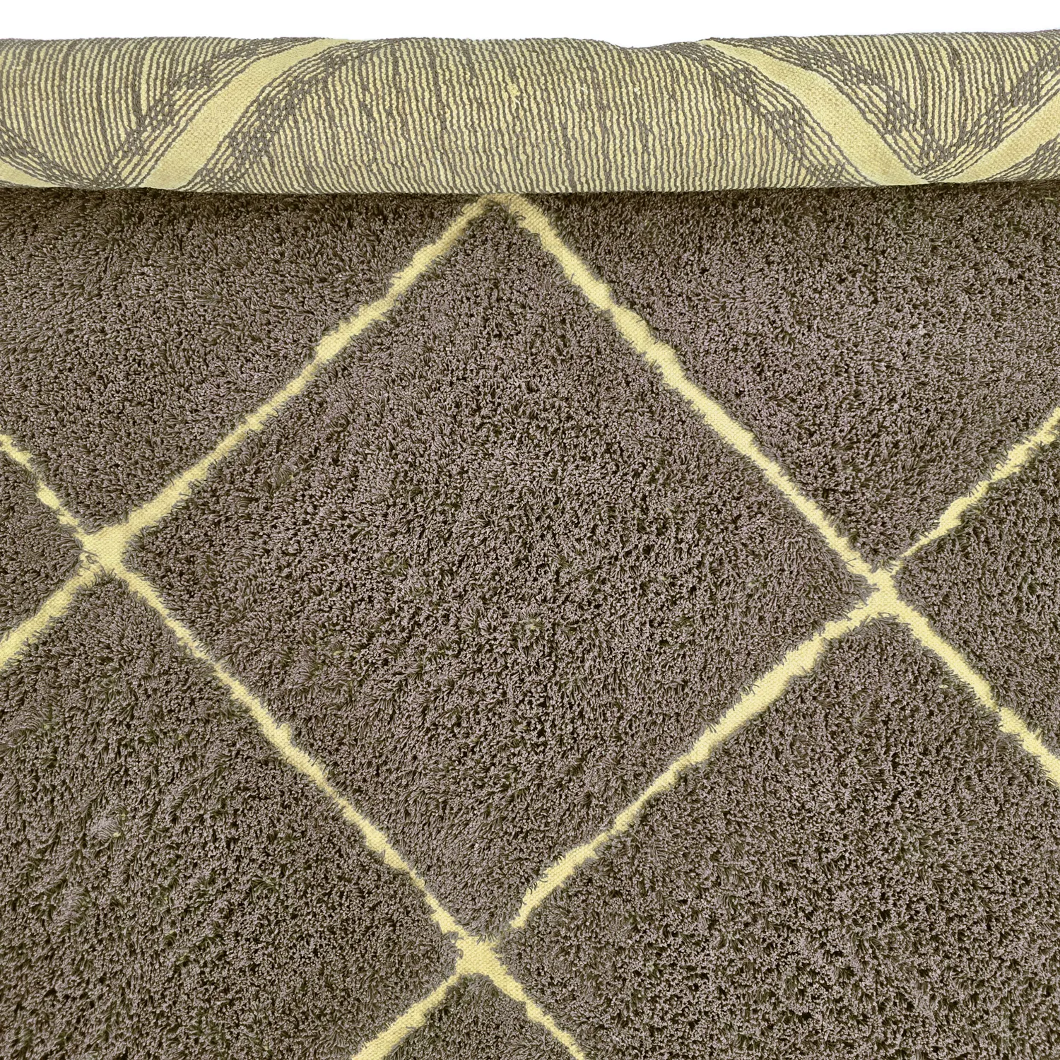 Ryatæpper - Bellevue Natural Cotton Shaggy (brun/gul)