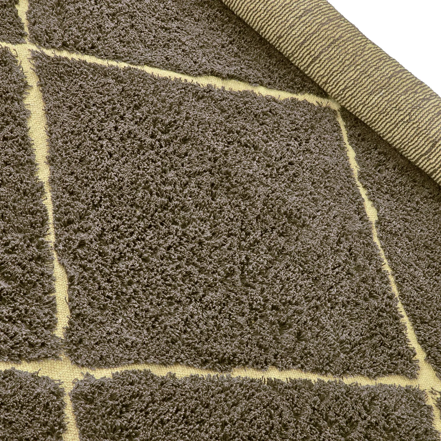 Ryatæpper - Bellevue Natural Cotton Shaggy (brun/gul)