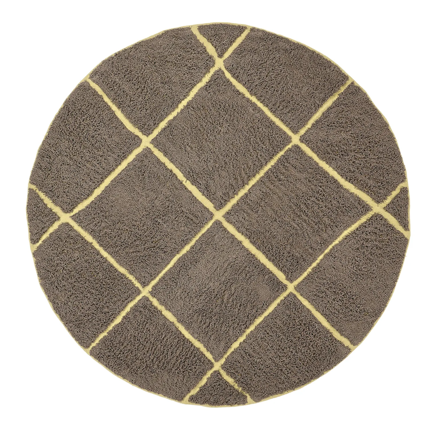 Runde tæpper - Bellevue Natural Cotton Shaggy (brun/gul)