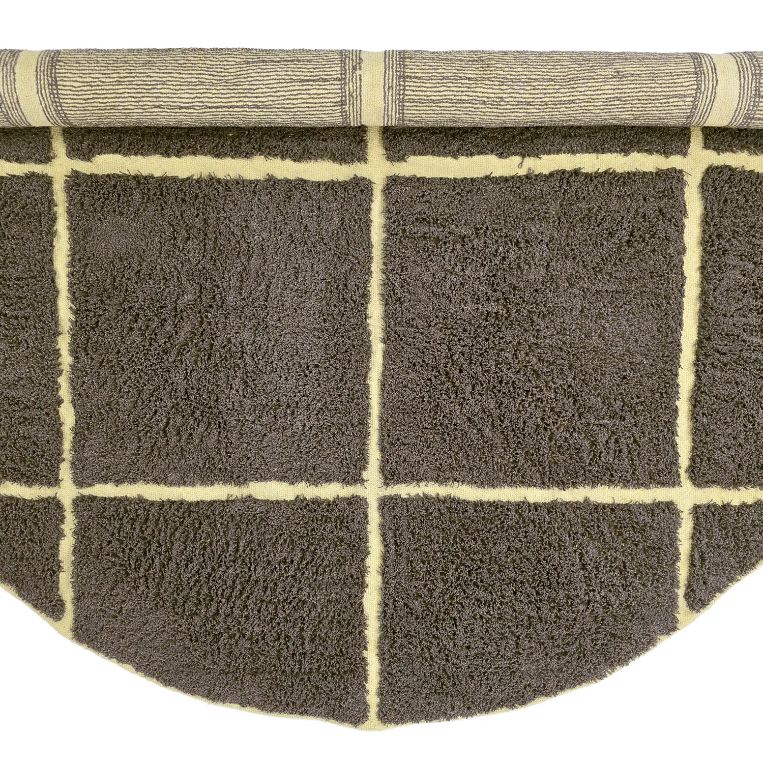 Runde tæpper - Bellevue Natural Cotton Shaggy (brun/gul)
