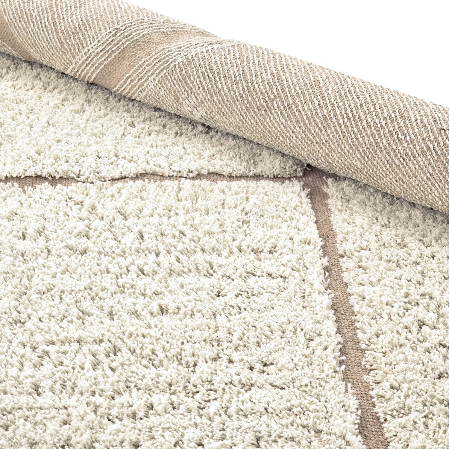 Runde tæpper - Bellevue Natural Cotton Shaggy (off white/beige)