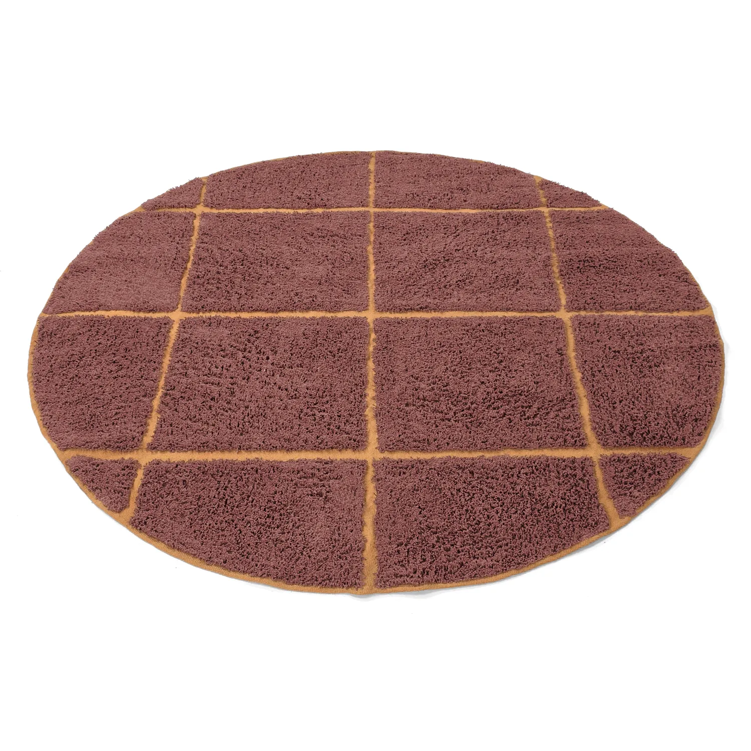 Runde tæpper - Bellevue Natural Cotton Shaggy (rød/orange)