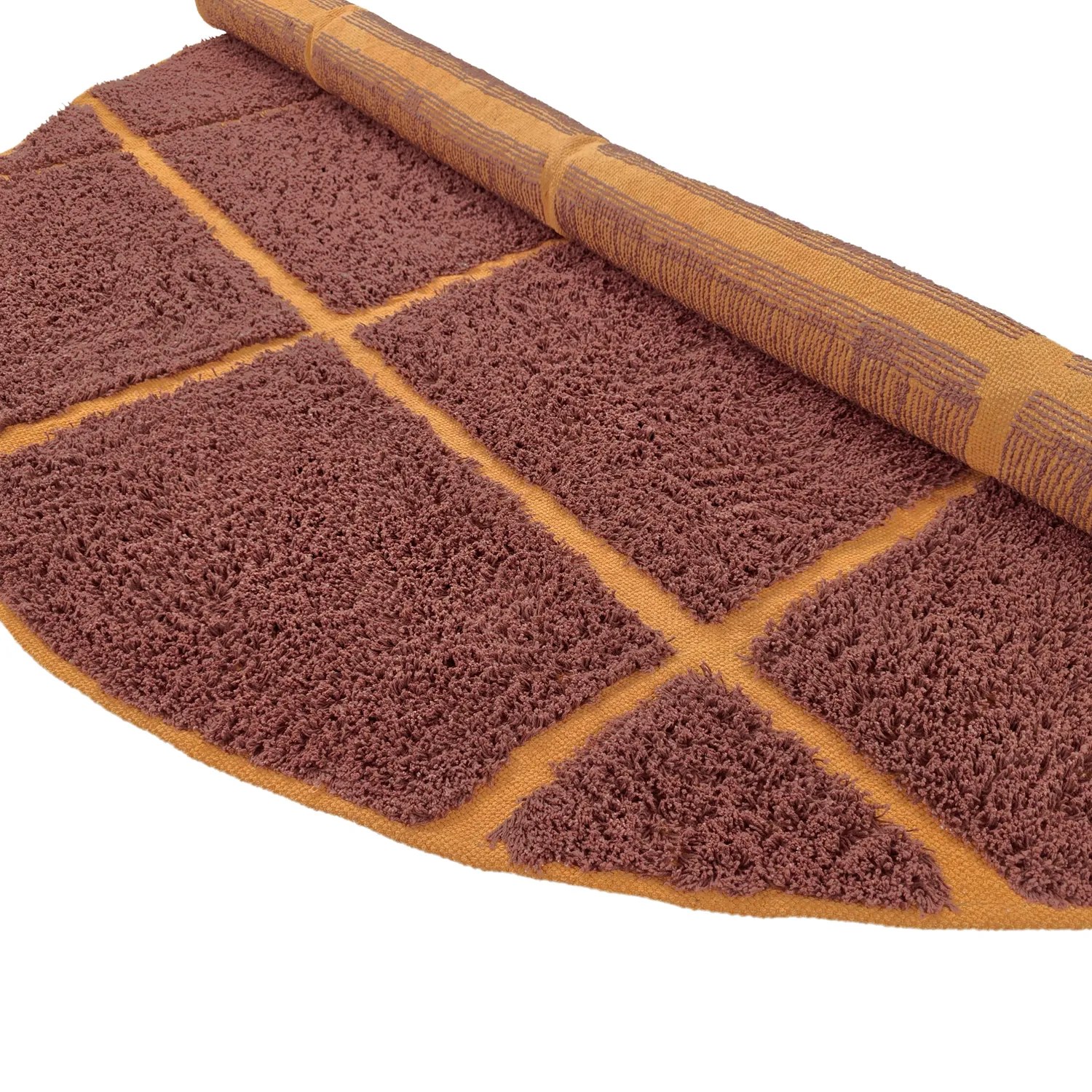 Runde tæpper - Bellevue Natural Cotton Shaggy (rød/orange)