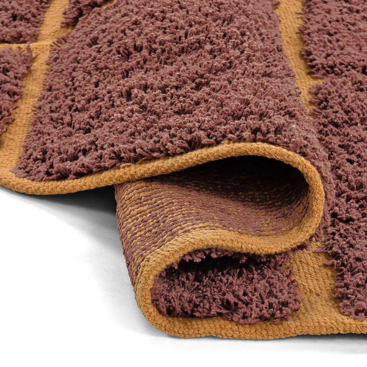 Runde tæpper - Bellevue Natural Cotton Shaggy (rød/orange)