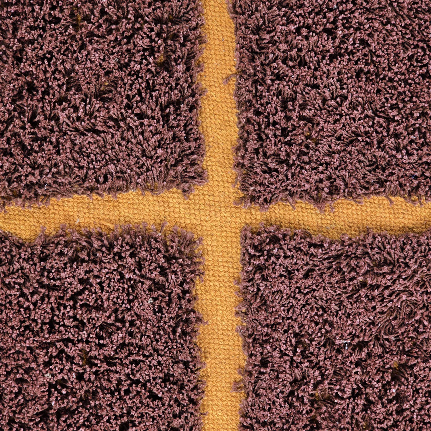 Runde tæpper - Bellevue Natural Cotton Shaggy (rød/orange)