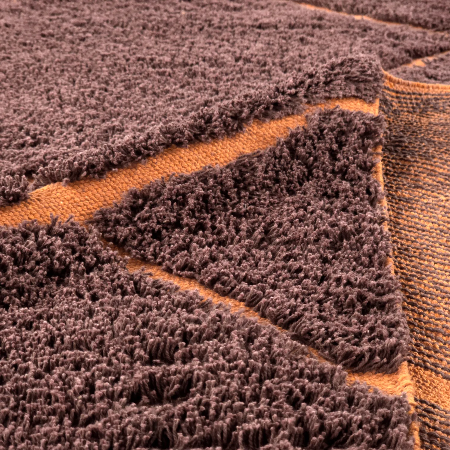 Ryatæpper - Bellevue Natural Cotton Shaggy (rød/orange)