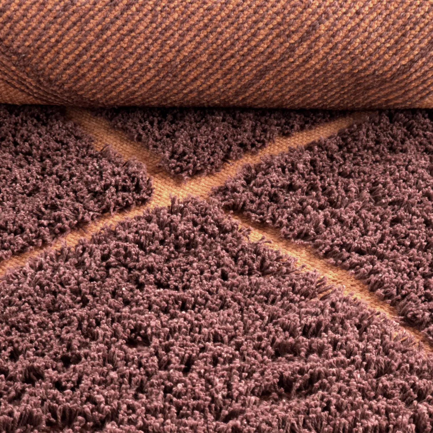 Ryatæpper - Bellevue Natural Cotton Shaggy (rød/orange)