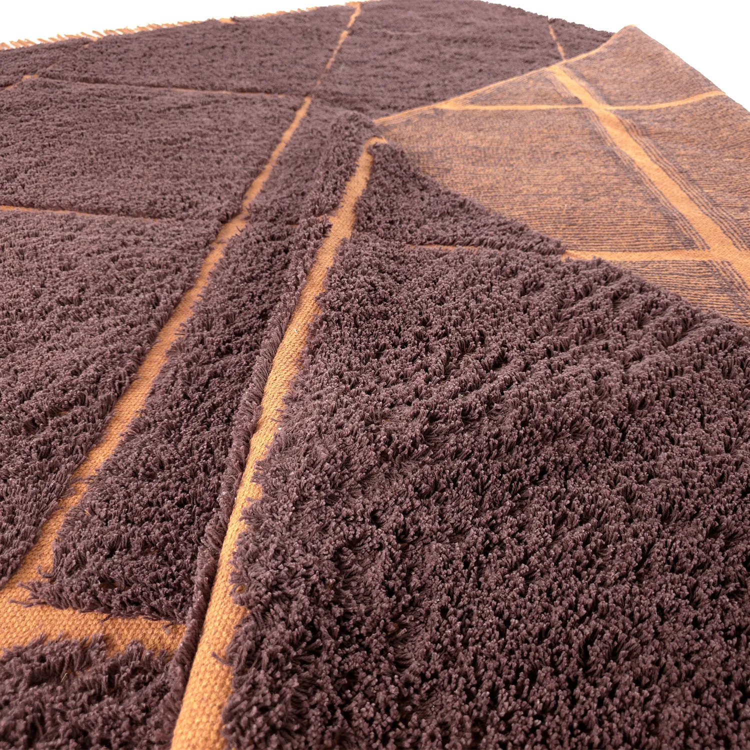 Ryatæpper - Bellevue Natural Cotton Shaggy (rød/orange)