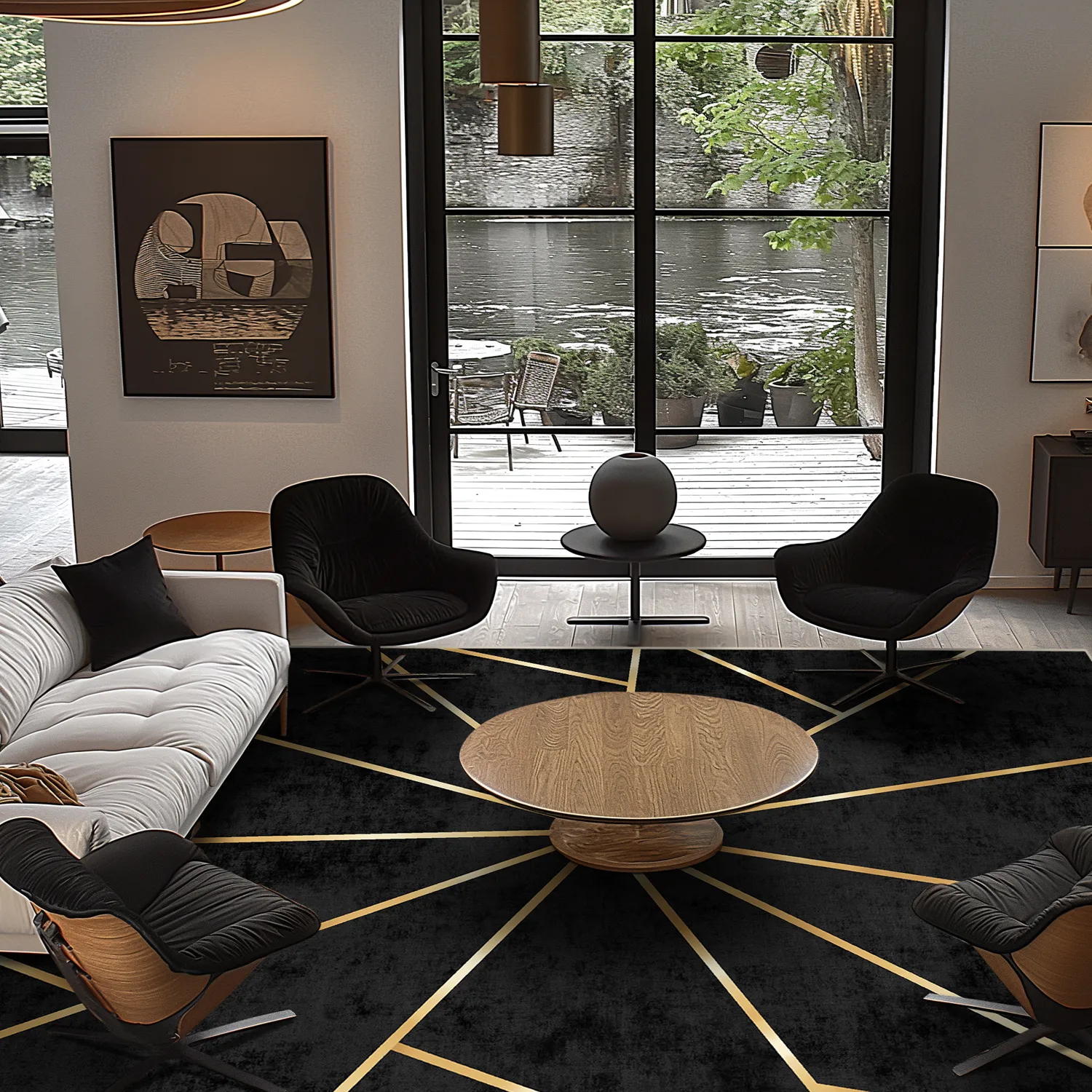 Wilton-tæppe - Bellizzi (sort)