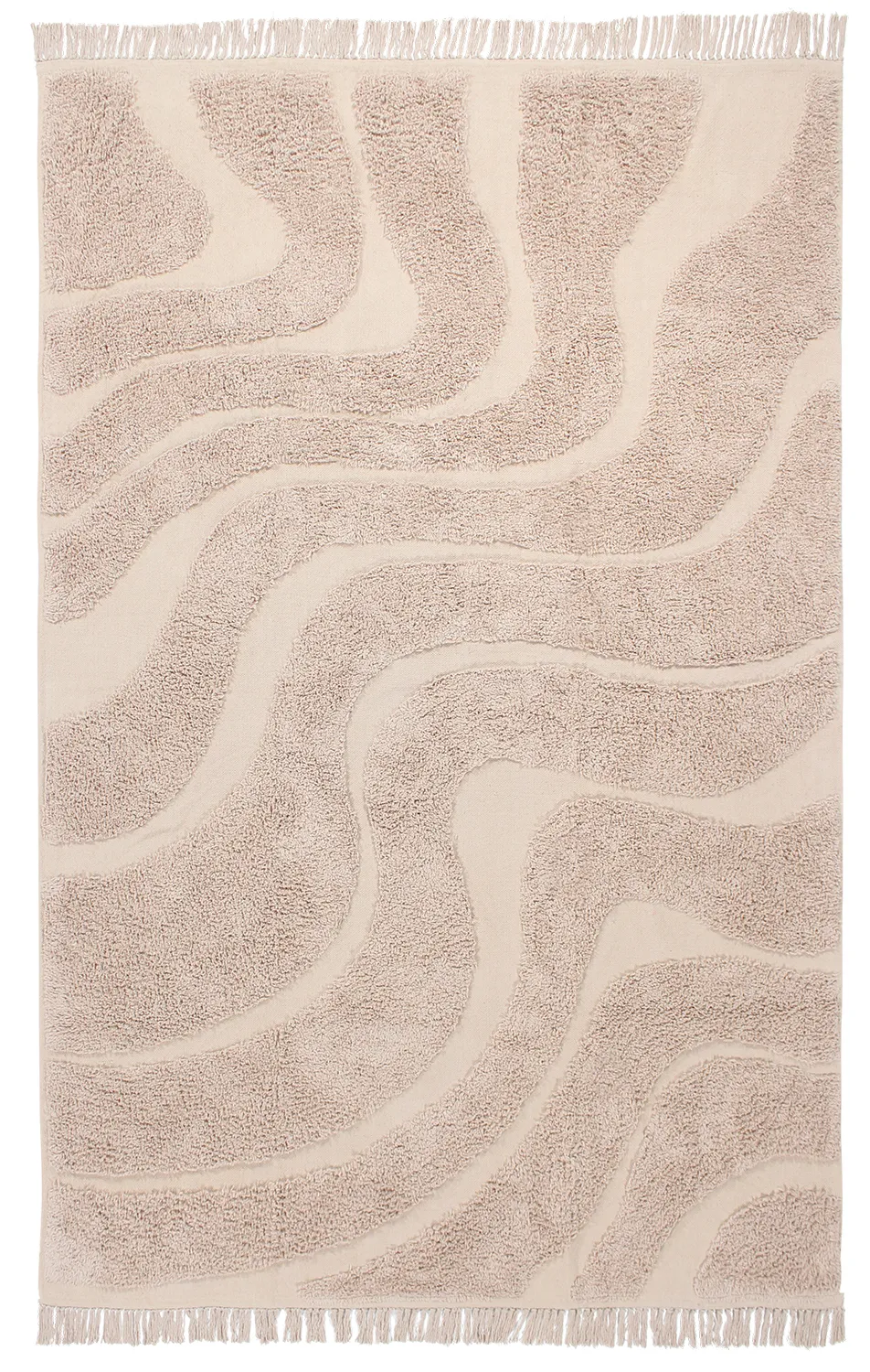 Ryatæpper - Bonnie Natural Cotton Shaggy (beige)
