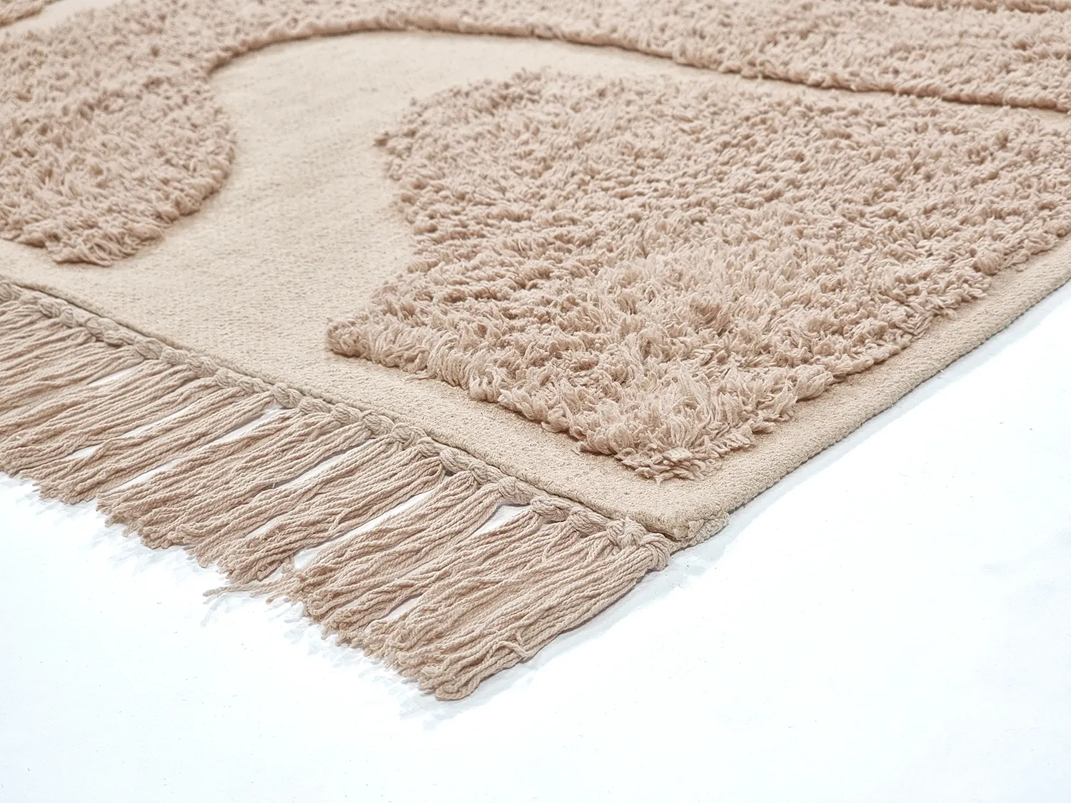 Ryatæpper - Bonnie Natural Cotton Shaggy (beige)