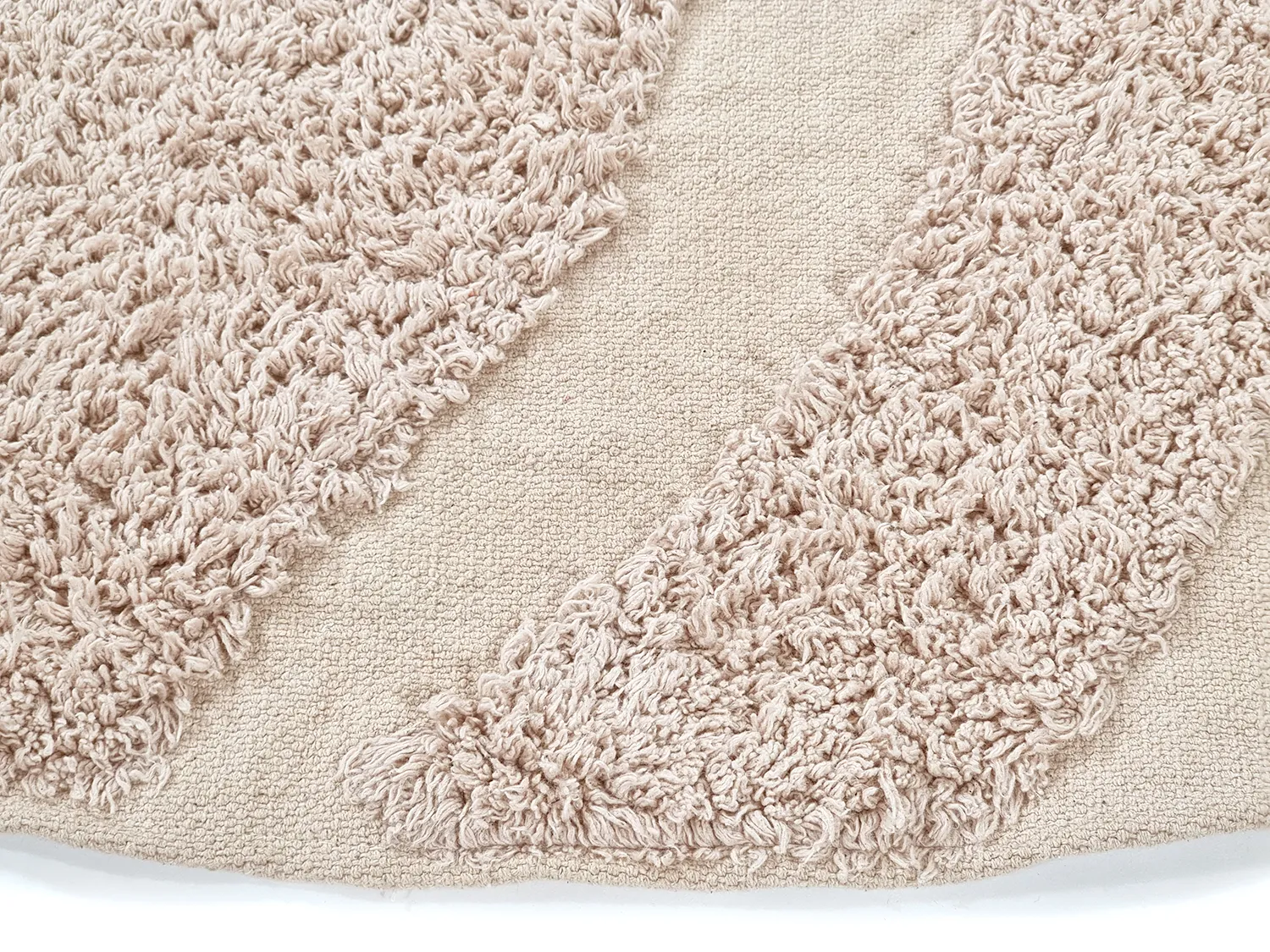 Runde tæpper - Bonnie Natural Cotton Shaggy (beige)