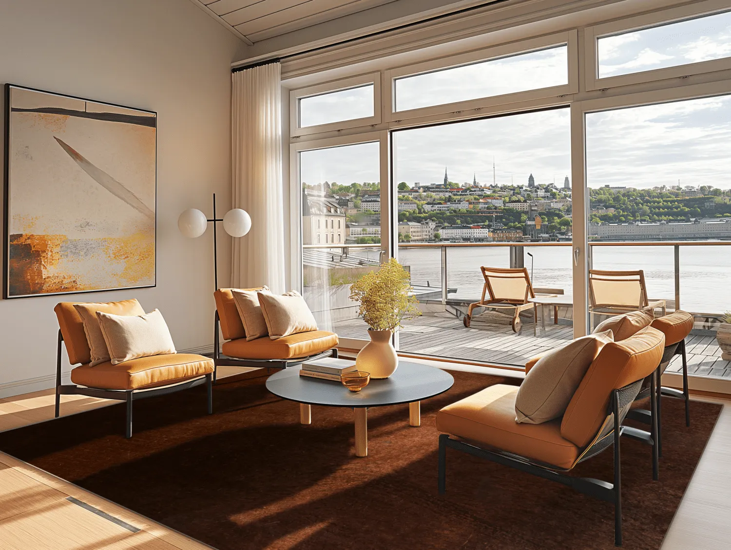 Wilton-tæppe - Bovera (brun/rød)