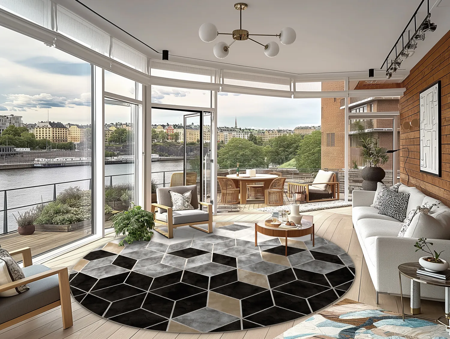 Rundt tæppe - Brigooda (grå)