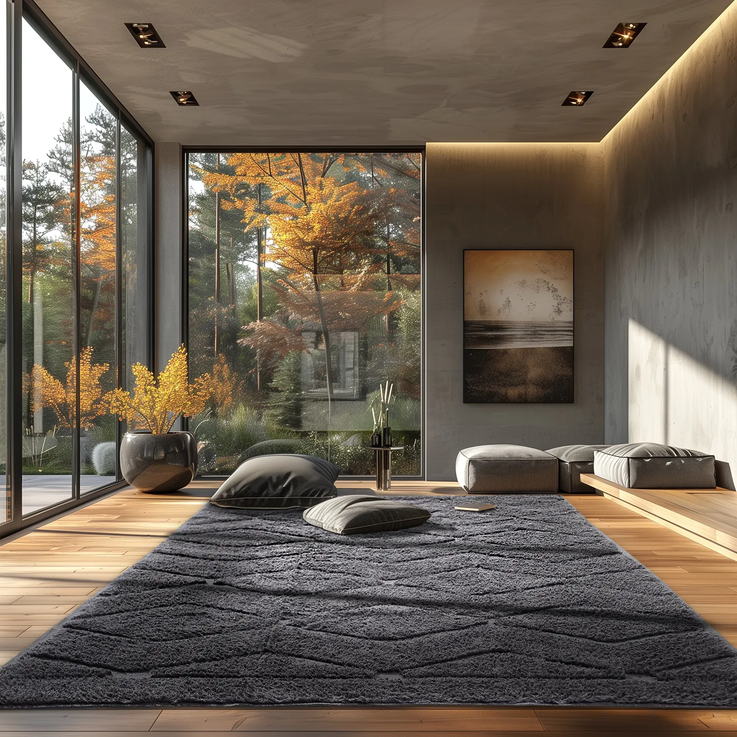 Ryatæpper - Brynn Natural Cotton Shaggy (sort)