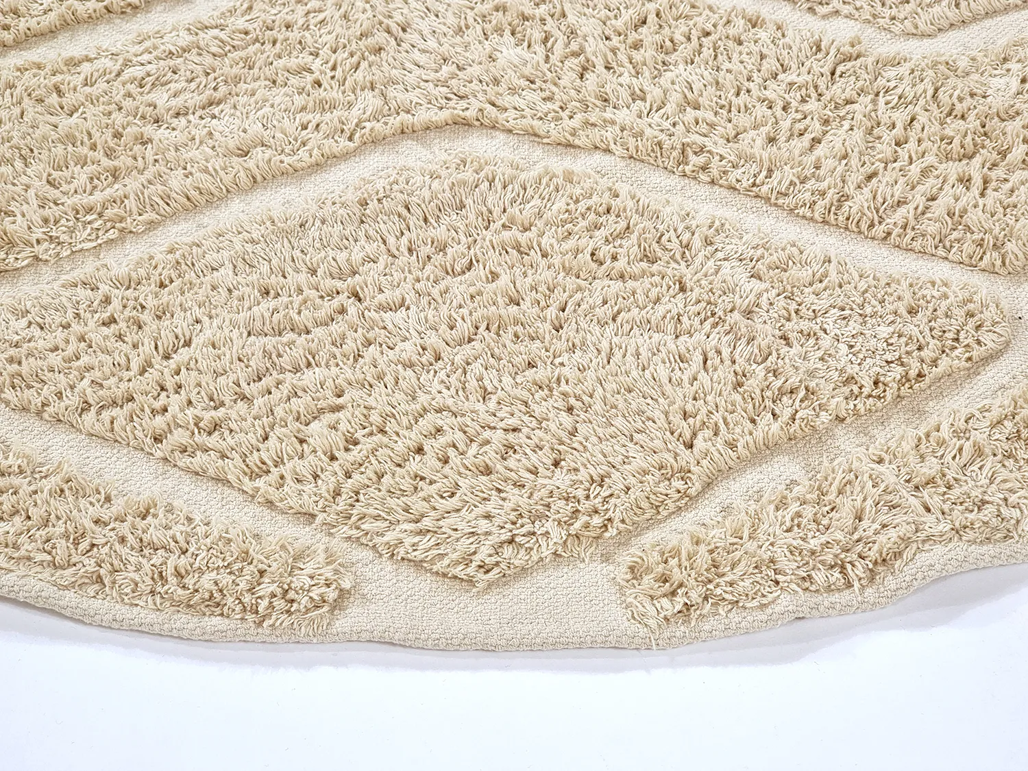 Runde tæpper - Brynn Natural Cotton Shaggy (beige)