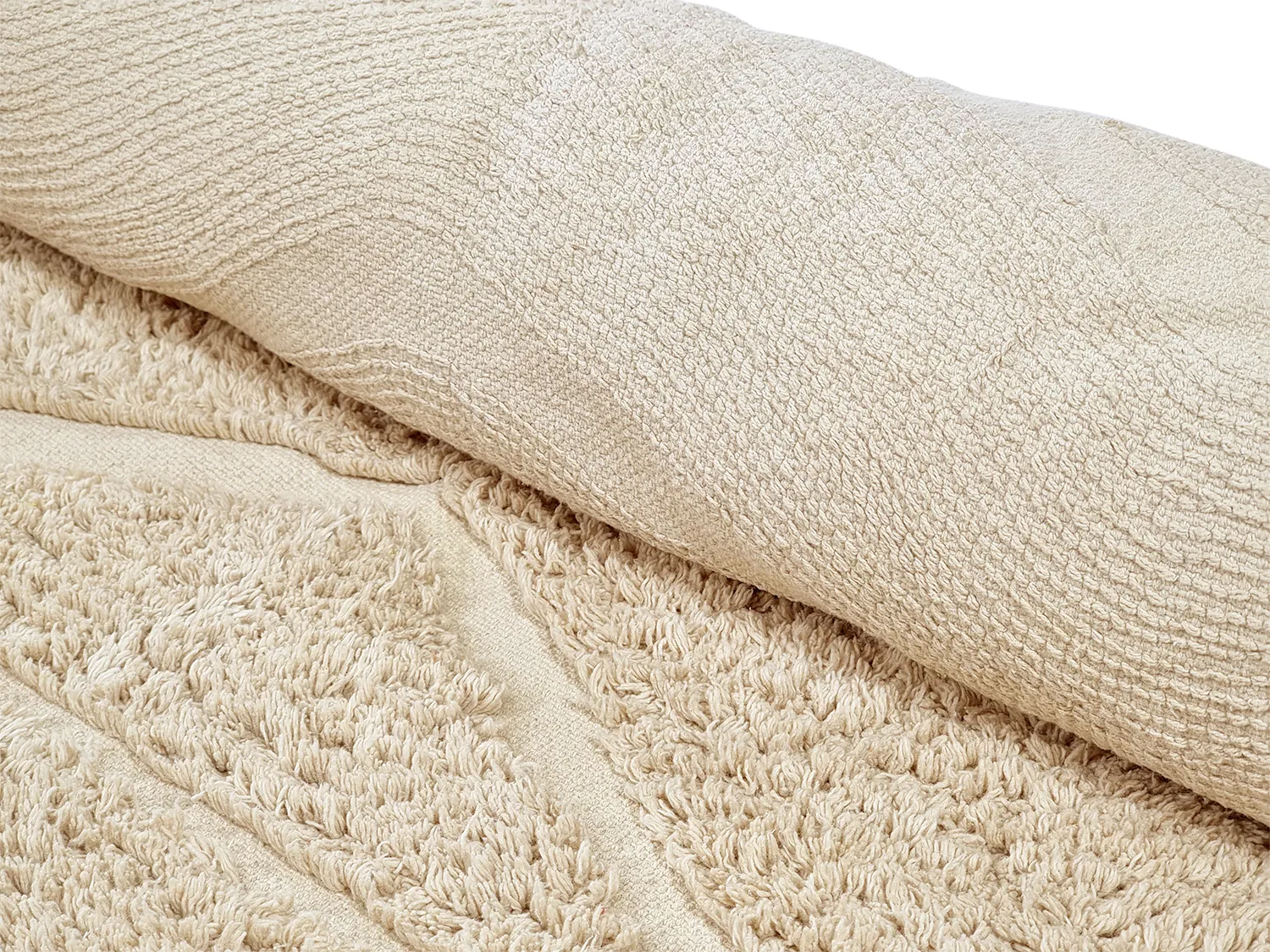 Runde tæpper - Brynn Natural Cotton Shaggy (beige)