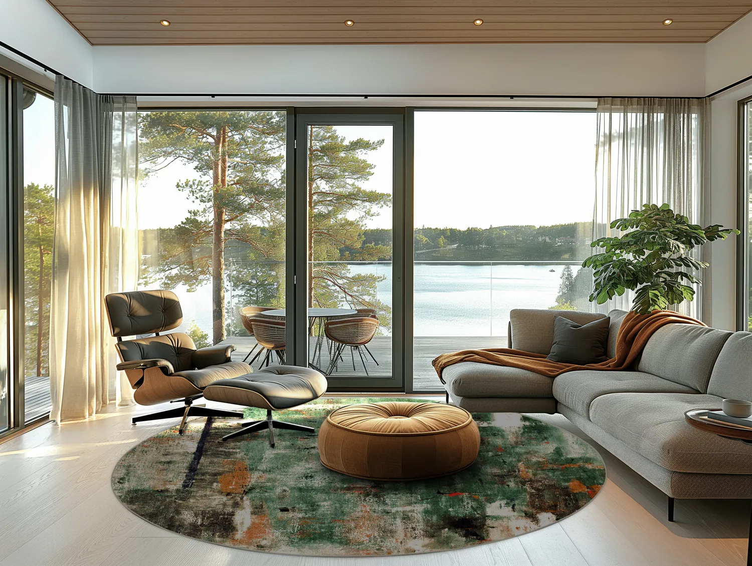 Rundt tæppe - Calabria (multi)