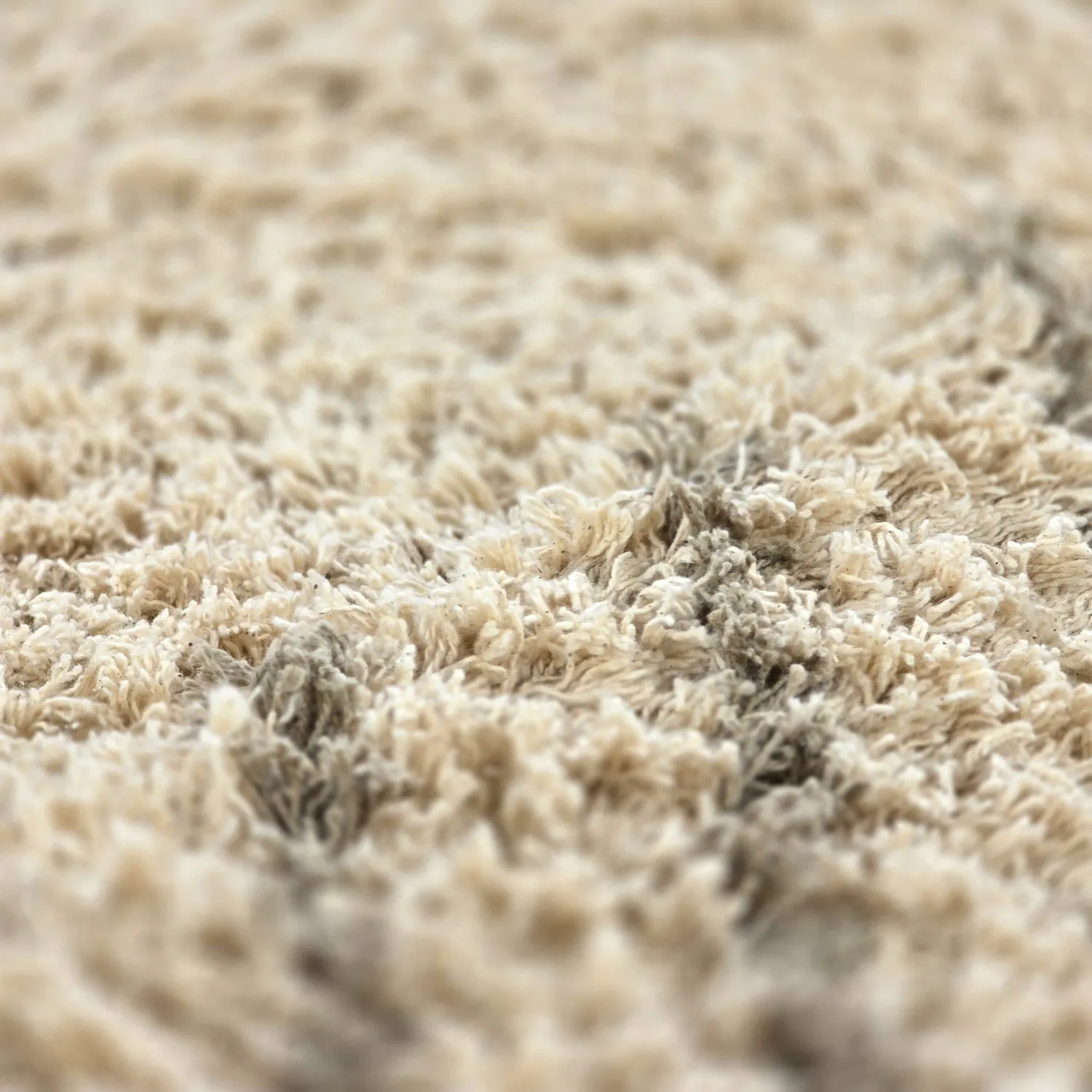 Ryatæpper - Cataya Natural Cotton Shaggy (beige/taupe)