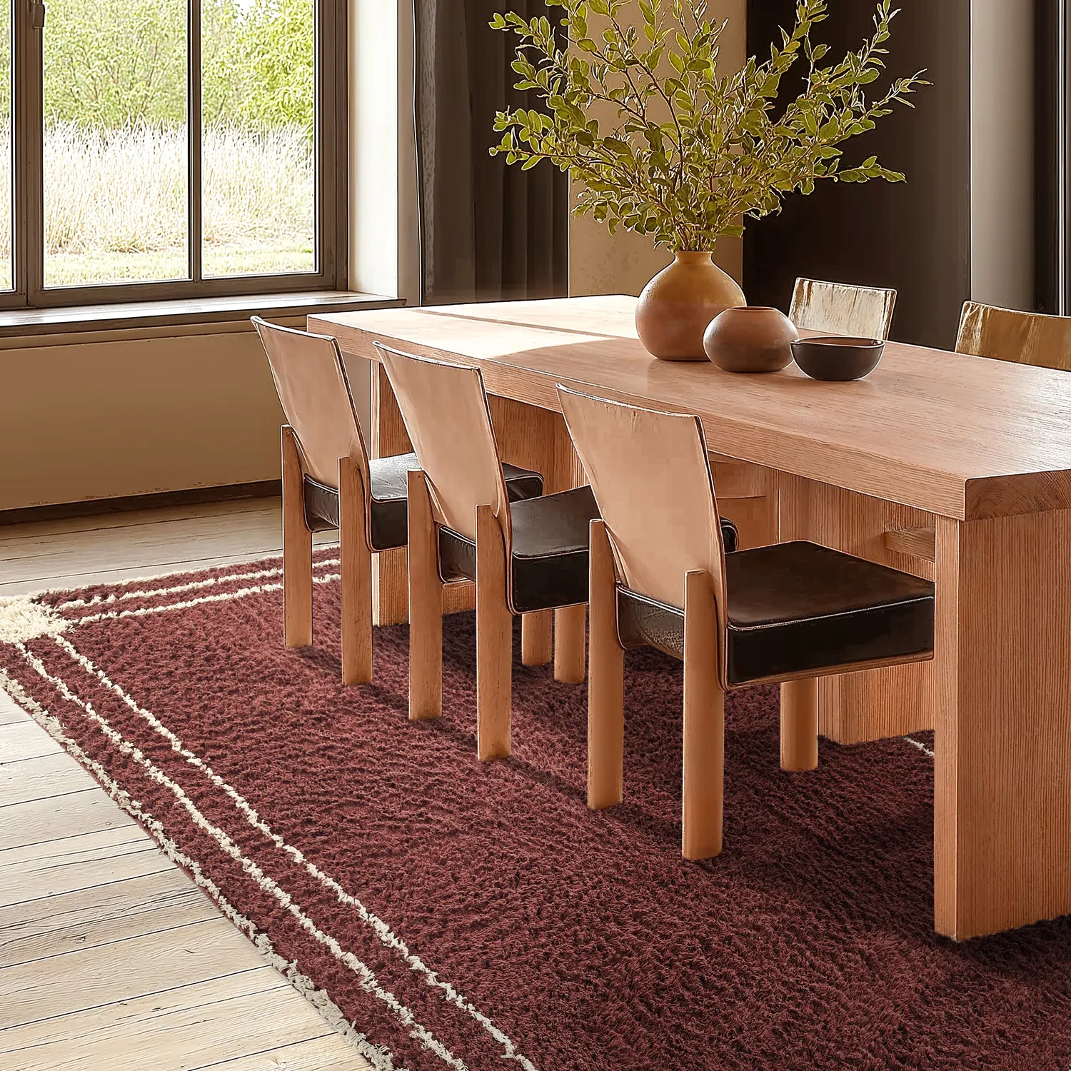 Ryatæpper - Cataya Natural Cotton Shaggy (brun/beige)