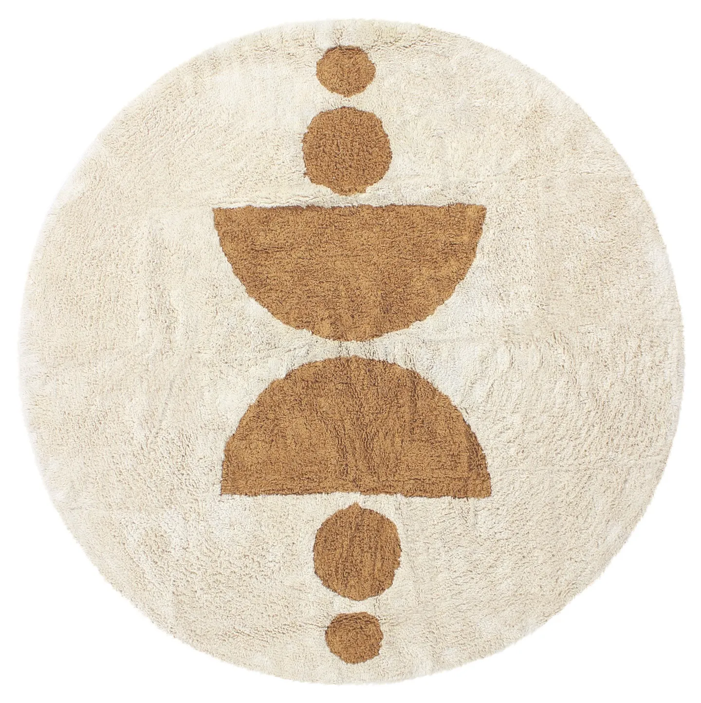 Runde tæpper - Cervia Natural Cotton Shaggy (beige)