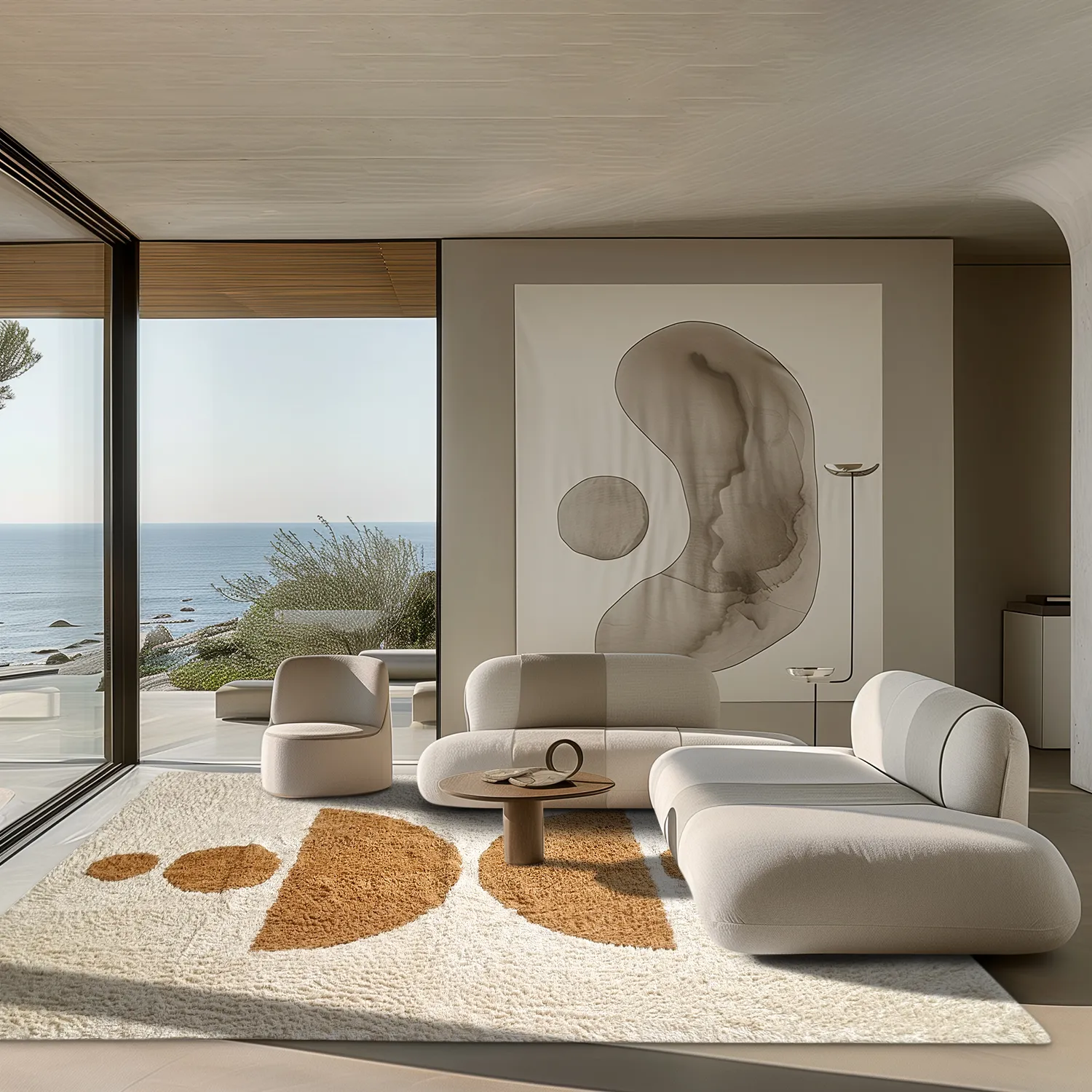 Ryatæpper - Cervia Natural Cotton Shaggy (beige)