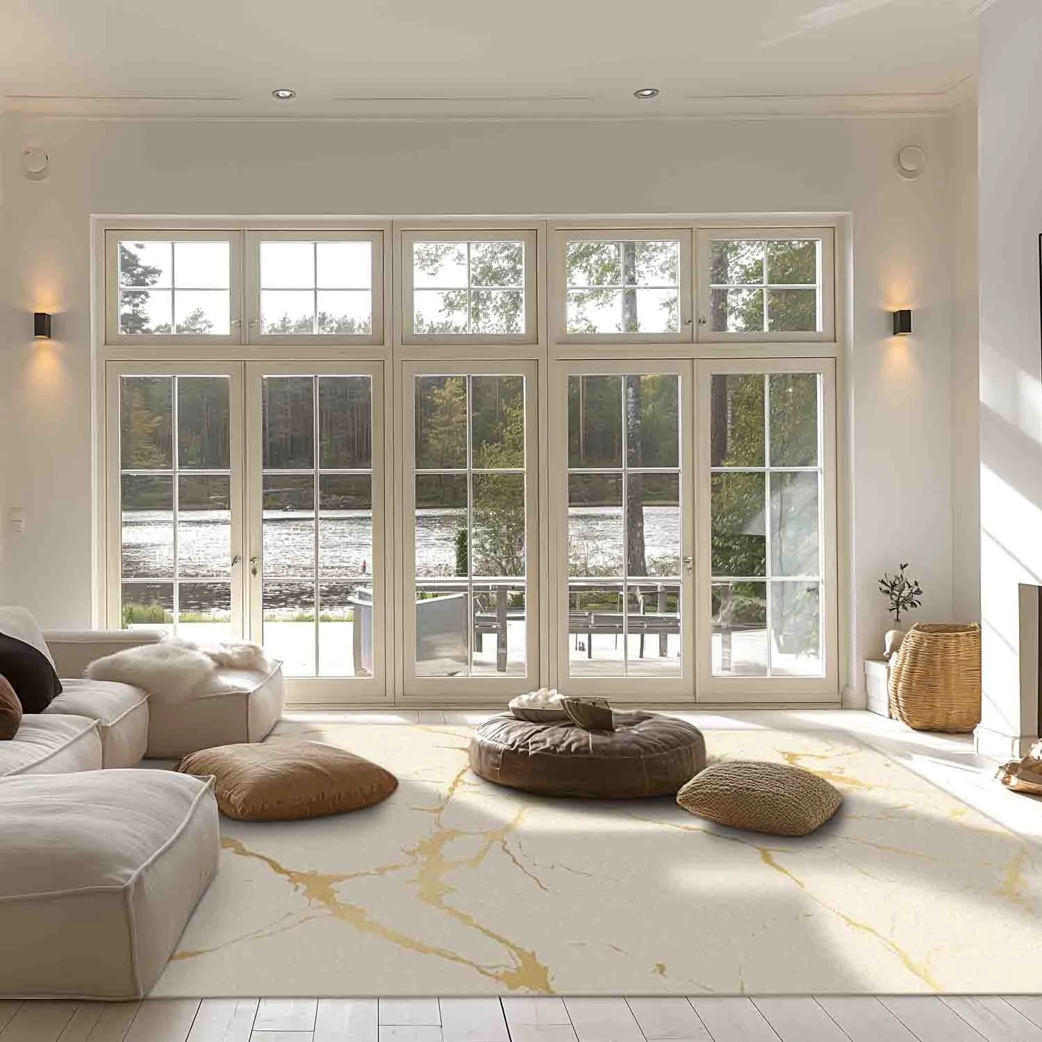 Wilton-tæppe - Cesina (beige/guld)