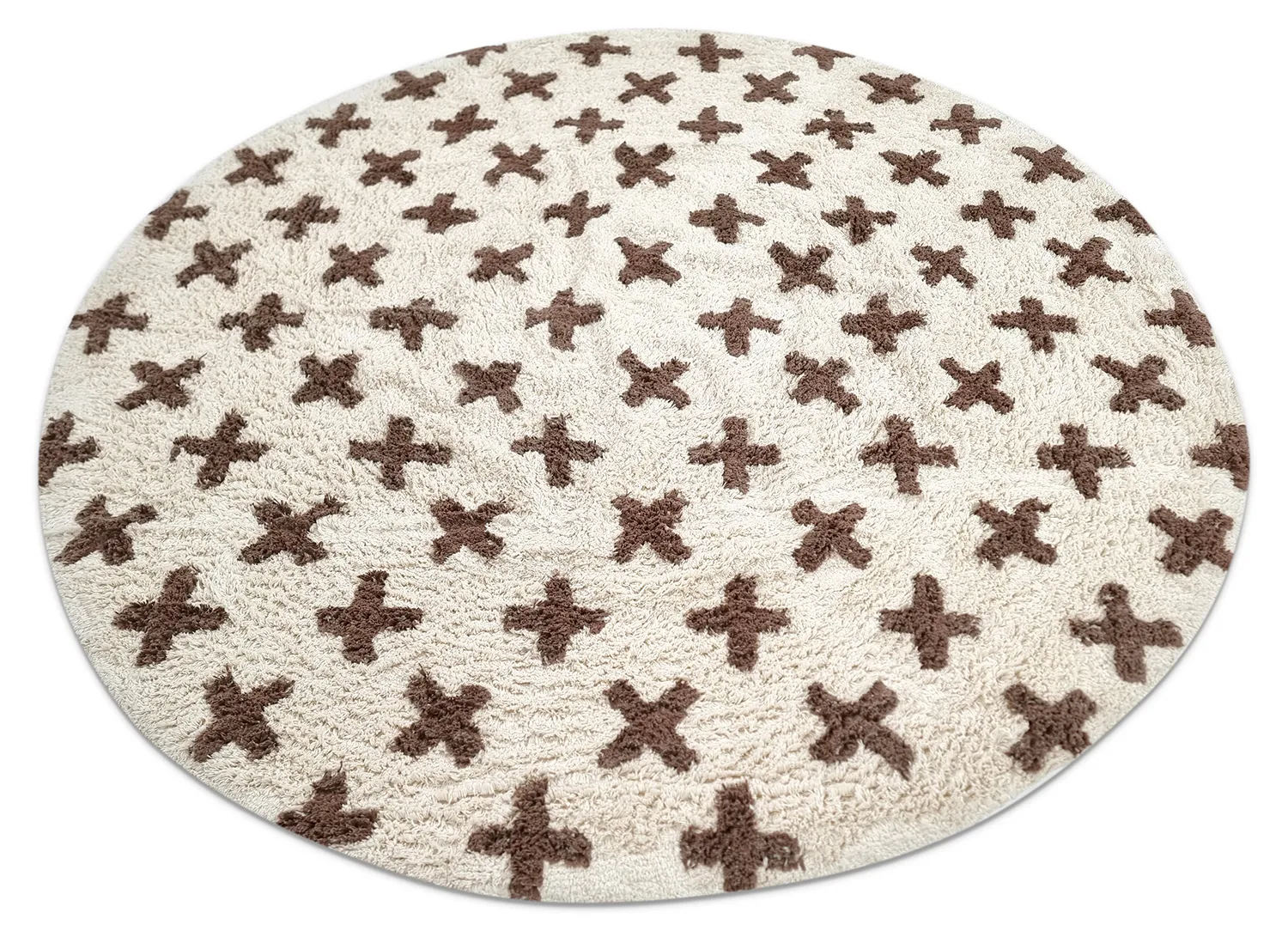 Runde tæpper - Chesley Natural Cotton Shaggy (beige)