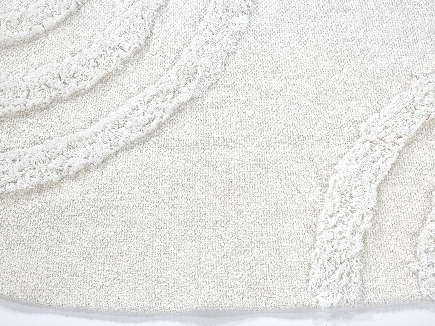 Runde tæpper - Como Natural Cotton Shaggy (offwhite)
