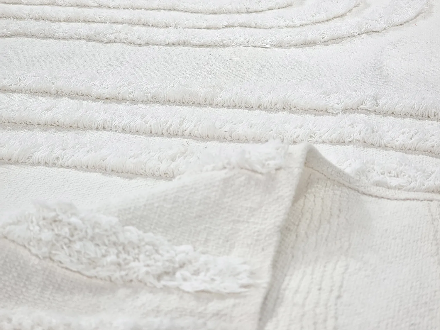 Runde tæpper - Como Natural Cotton Shaggy (offwhite)