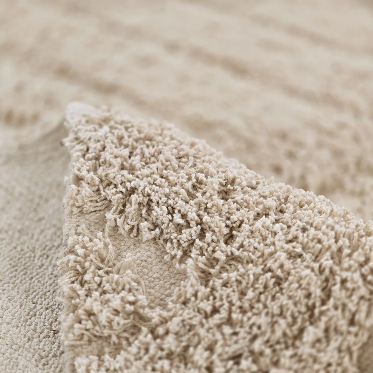 Ryatæpper - Conara Natural Cotton Shaggy (beige)