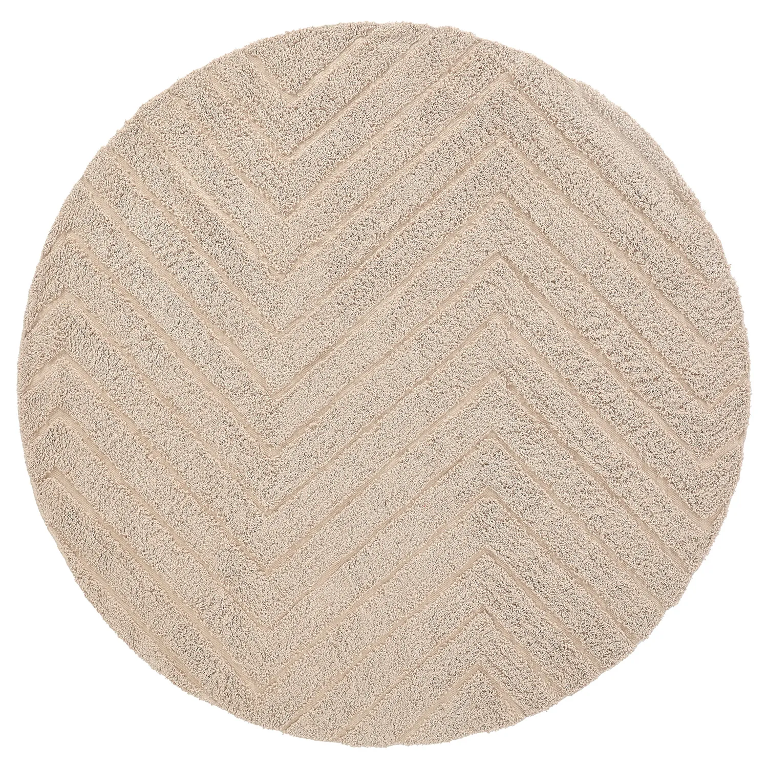 Runde tæpper - Conara Natural Cotton Shaggy (beige)