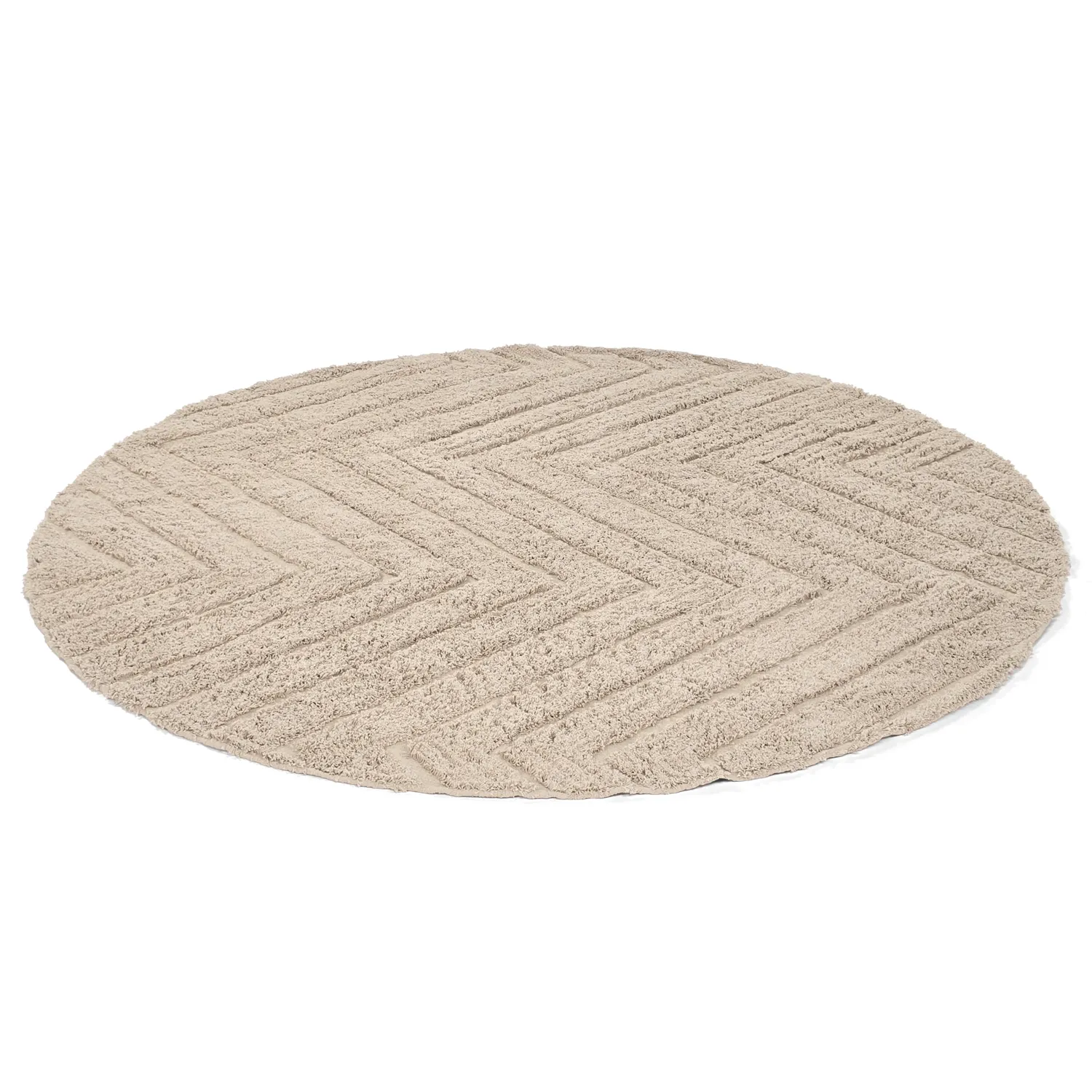 Runde tæpper - Conara Natural Cotton Shaggy (beige)