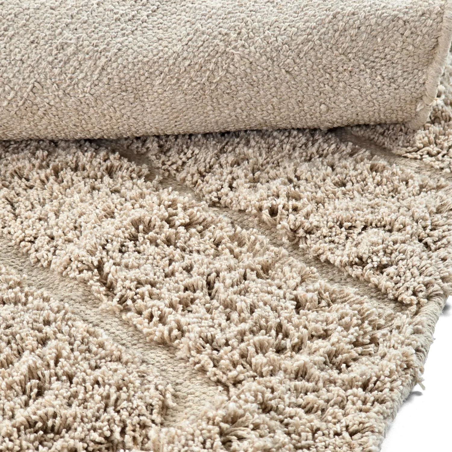 Runde tæpper - Conara Natural Cotton Shaggy (beige)