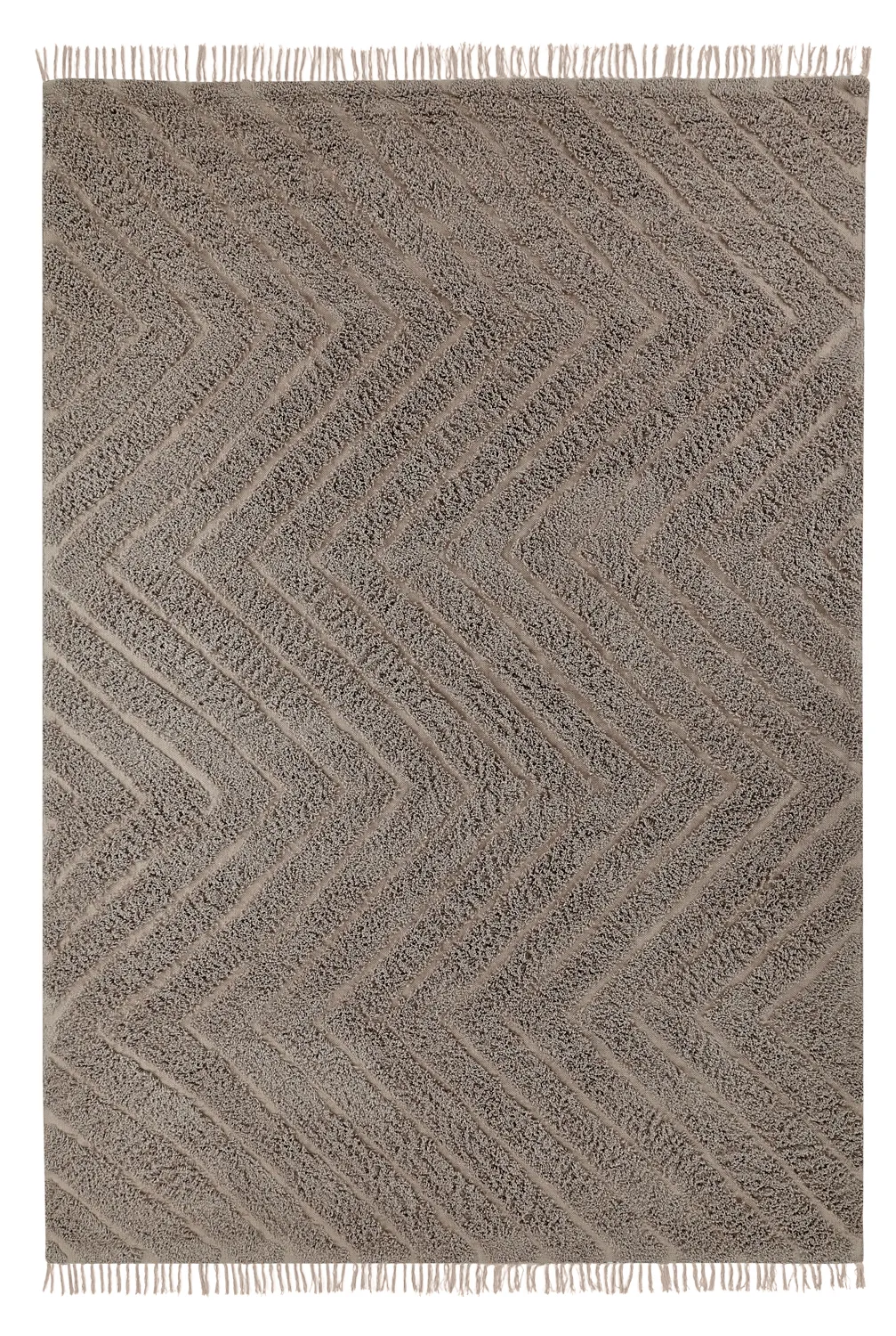 Ryatæpper - Conara Natural Cotton Shaggy (taupe)