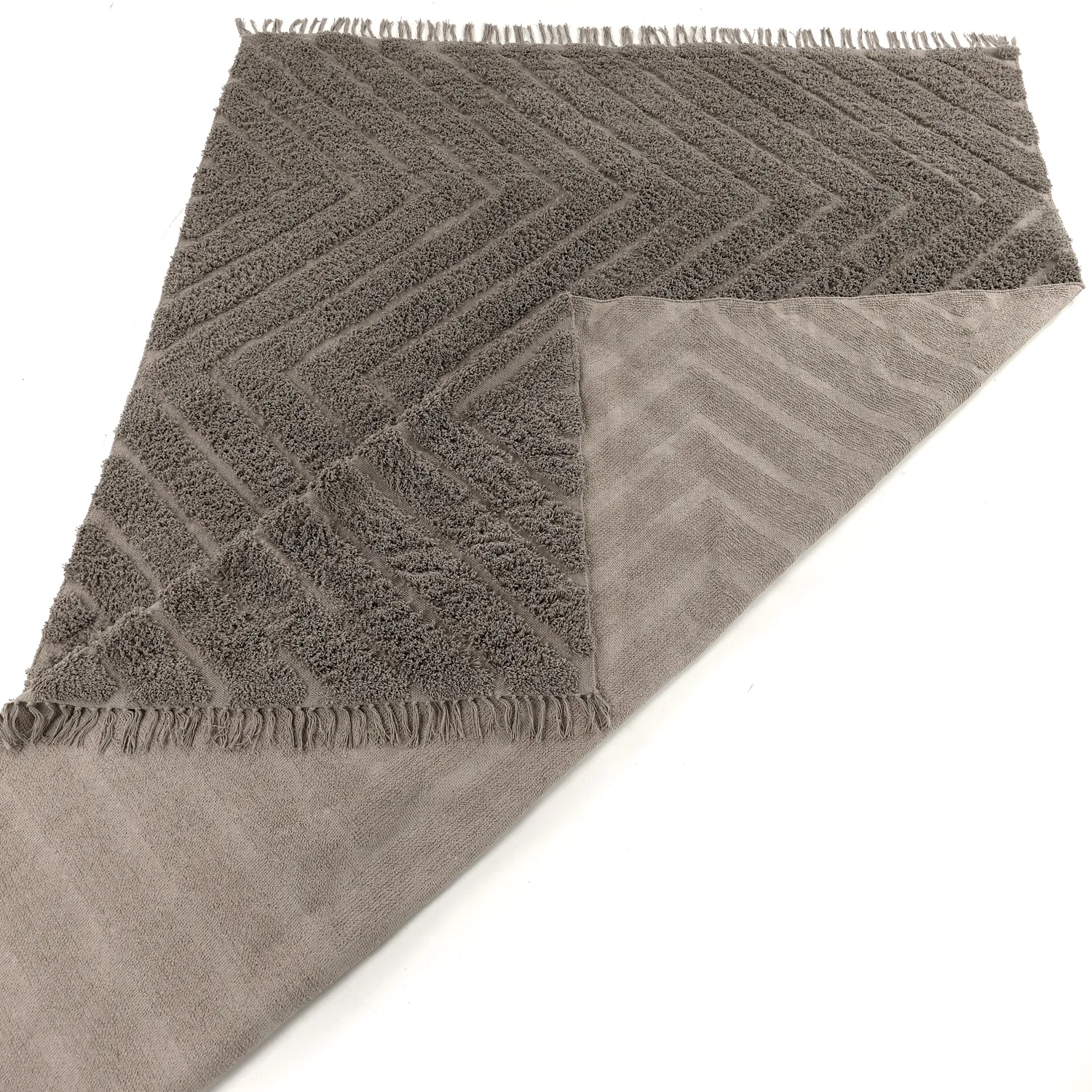 Ryatæpper - Conara Natural Cotton Shaggy (taupe)