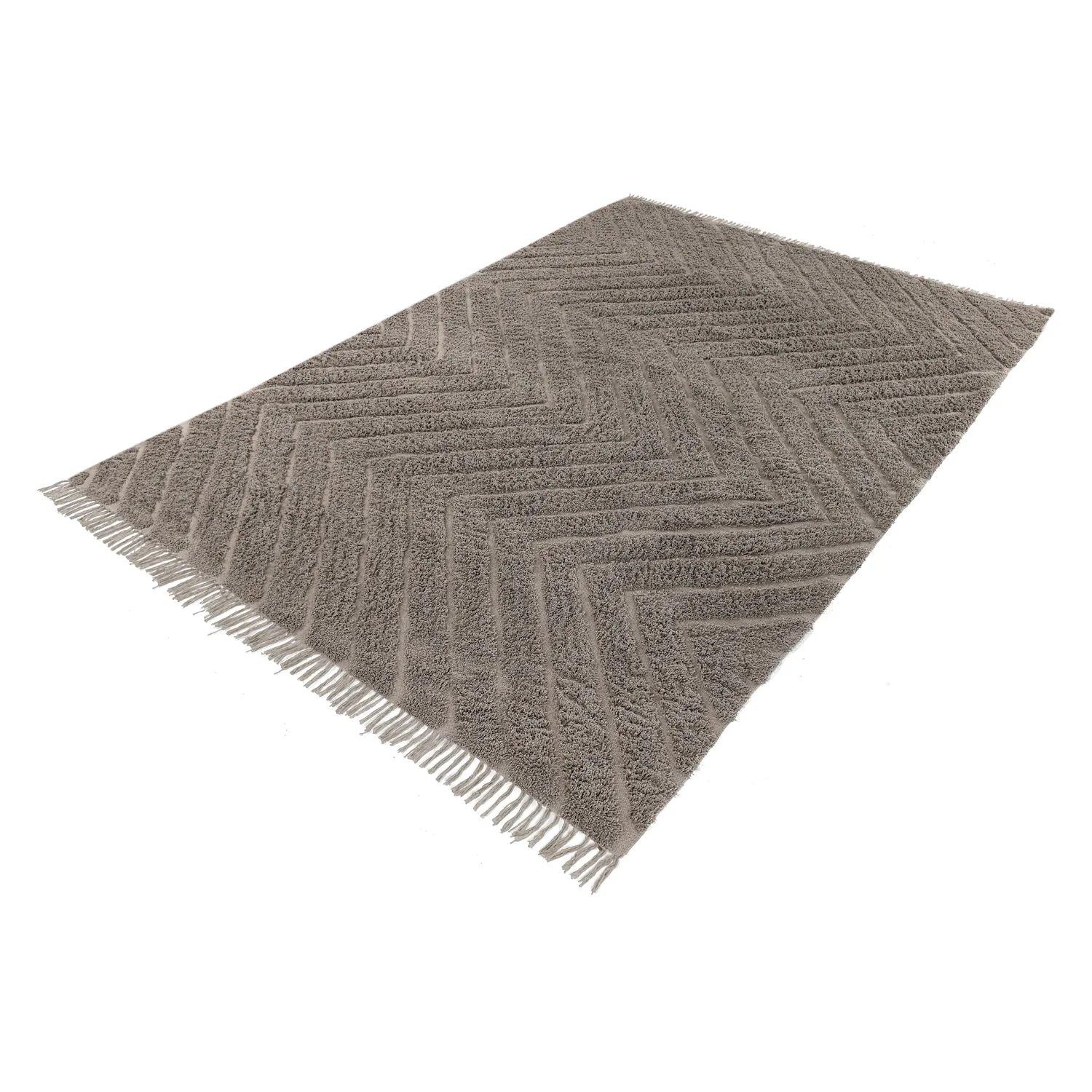 Ryatæpper - Conara Natural Cotton Shaggy (taupe)