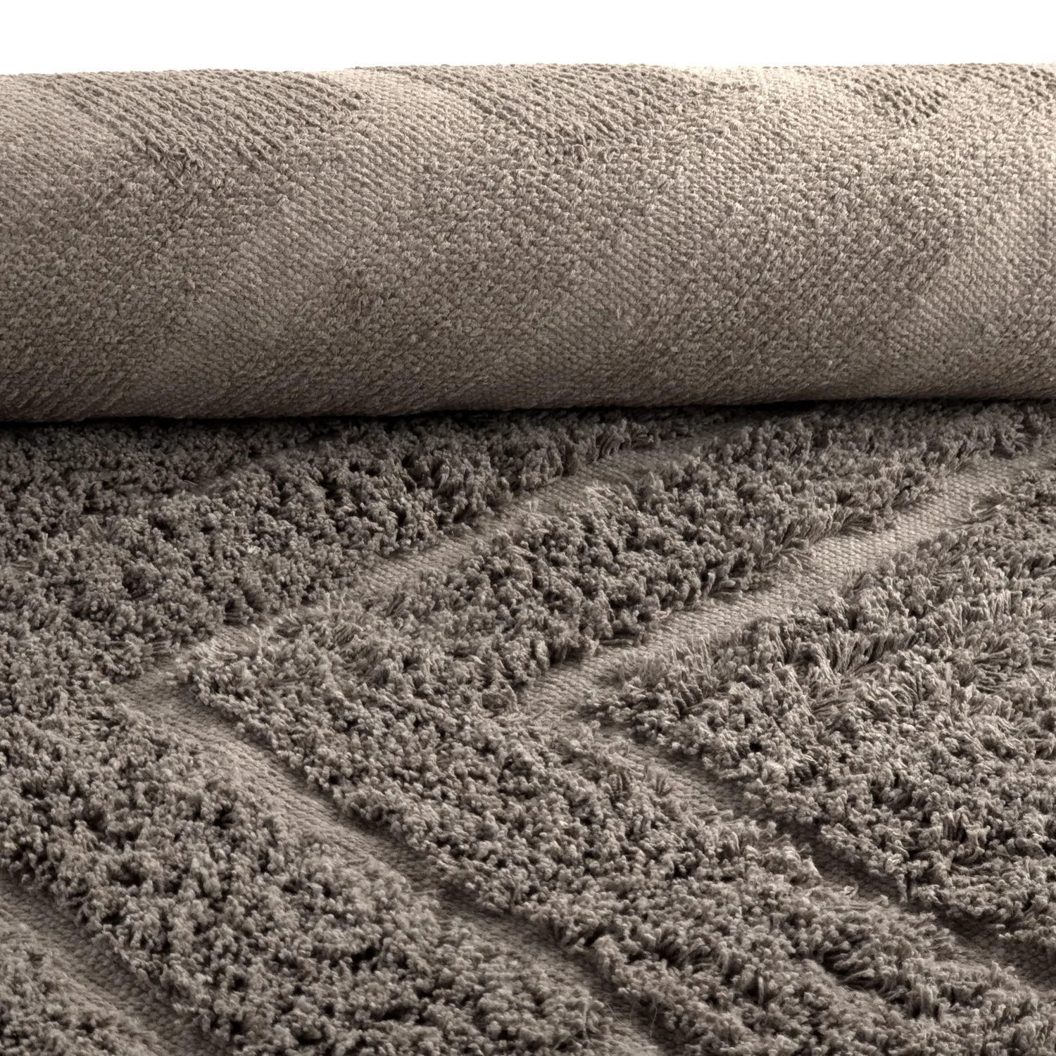 Ryatæpper - Conara Natural Cotton Shaggy (taupe)