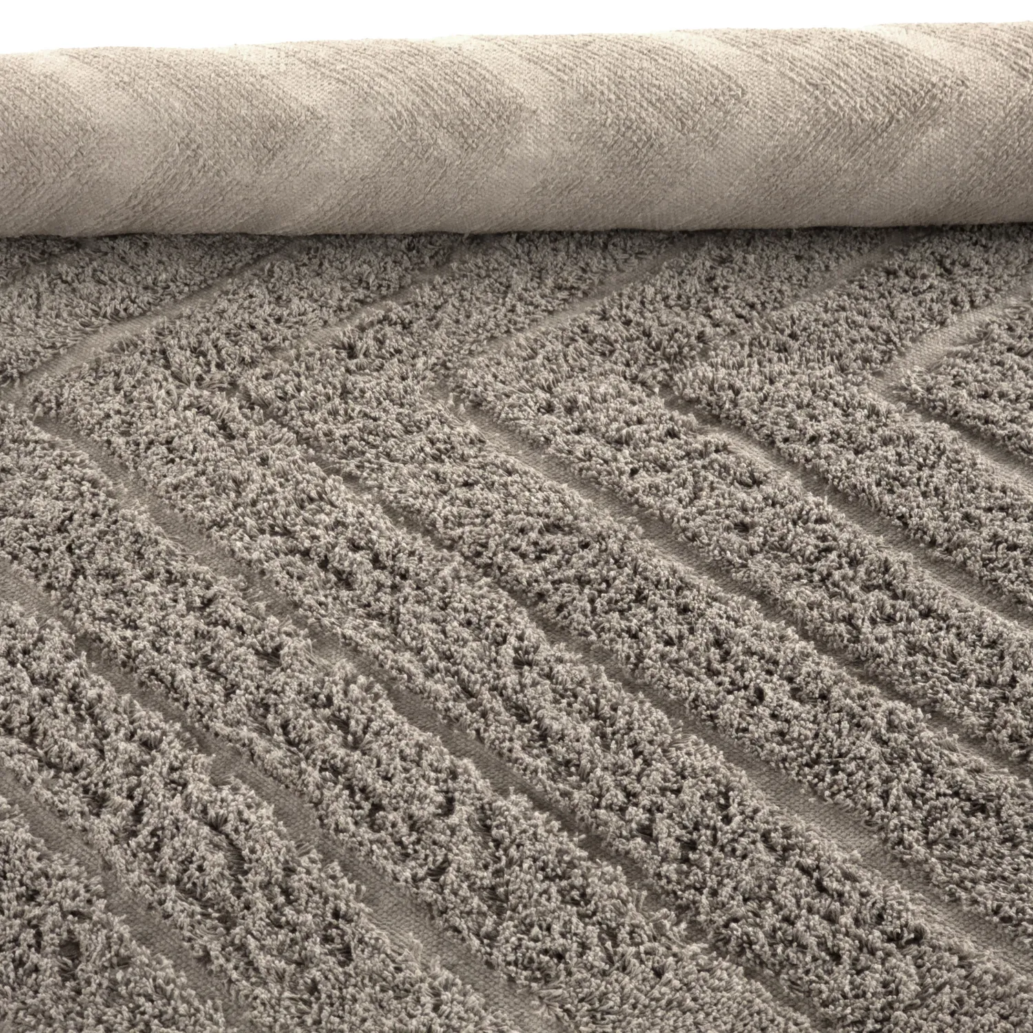 Ryatæpper - Conara Natural Cotton Shaggy (taupe)