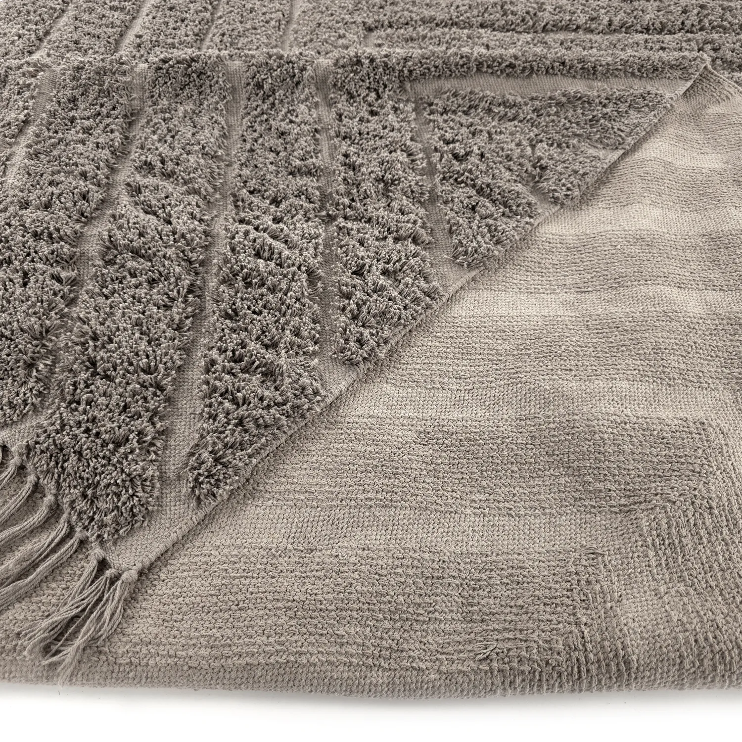 Ryatæpper - Conara Natural Cotton Shaggy (taupe)