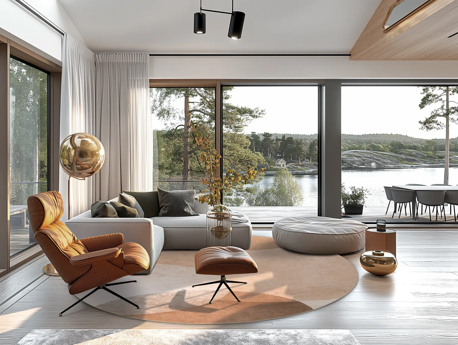 Rundt tæppe - Craon (multi)