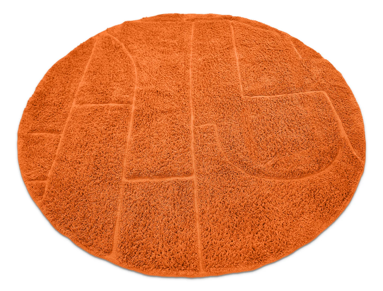 Runde tæpper - Cremona Natural Cotton Shaggy (orange)