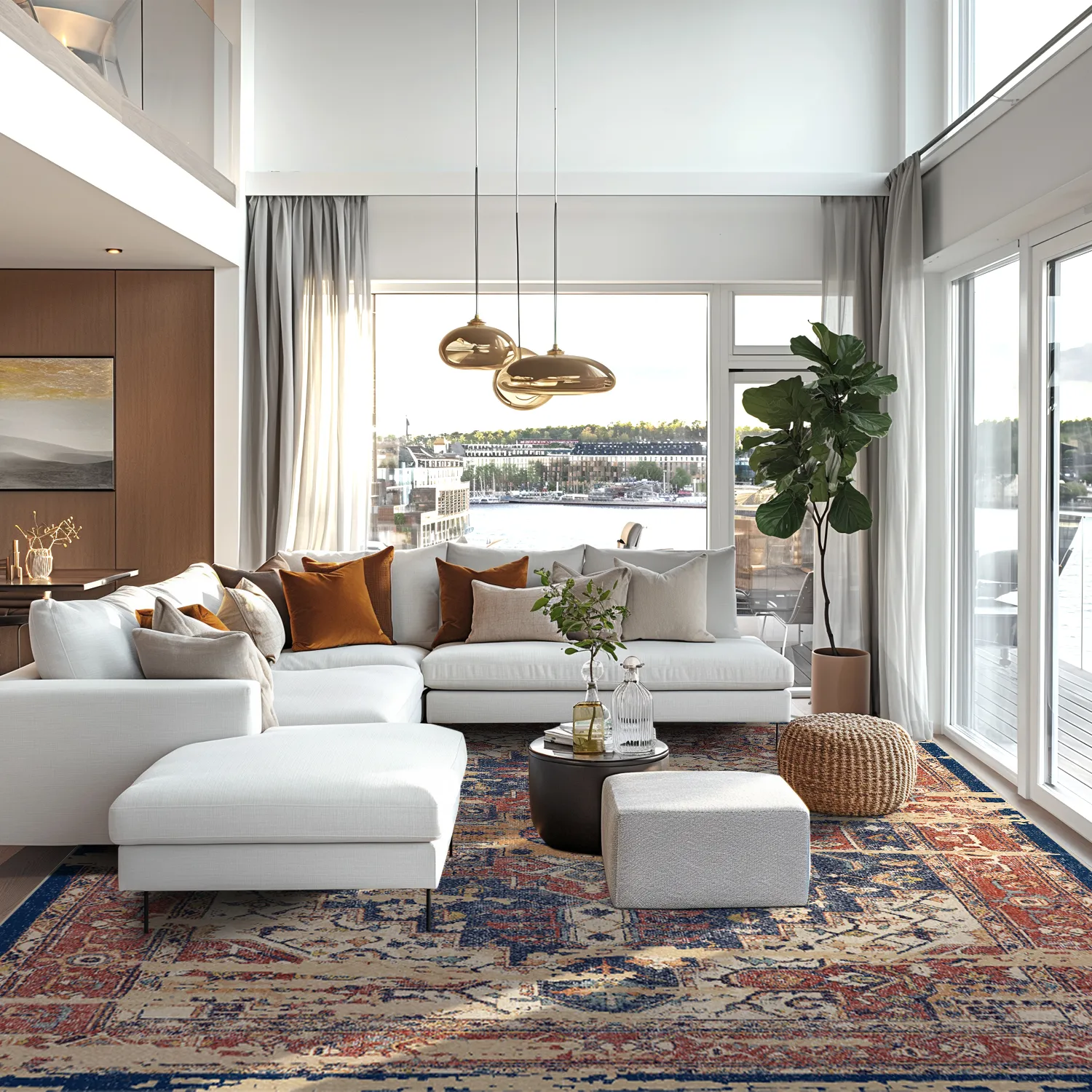 Wilton-tæppe - Darnah (rød/multi)