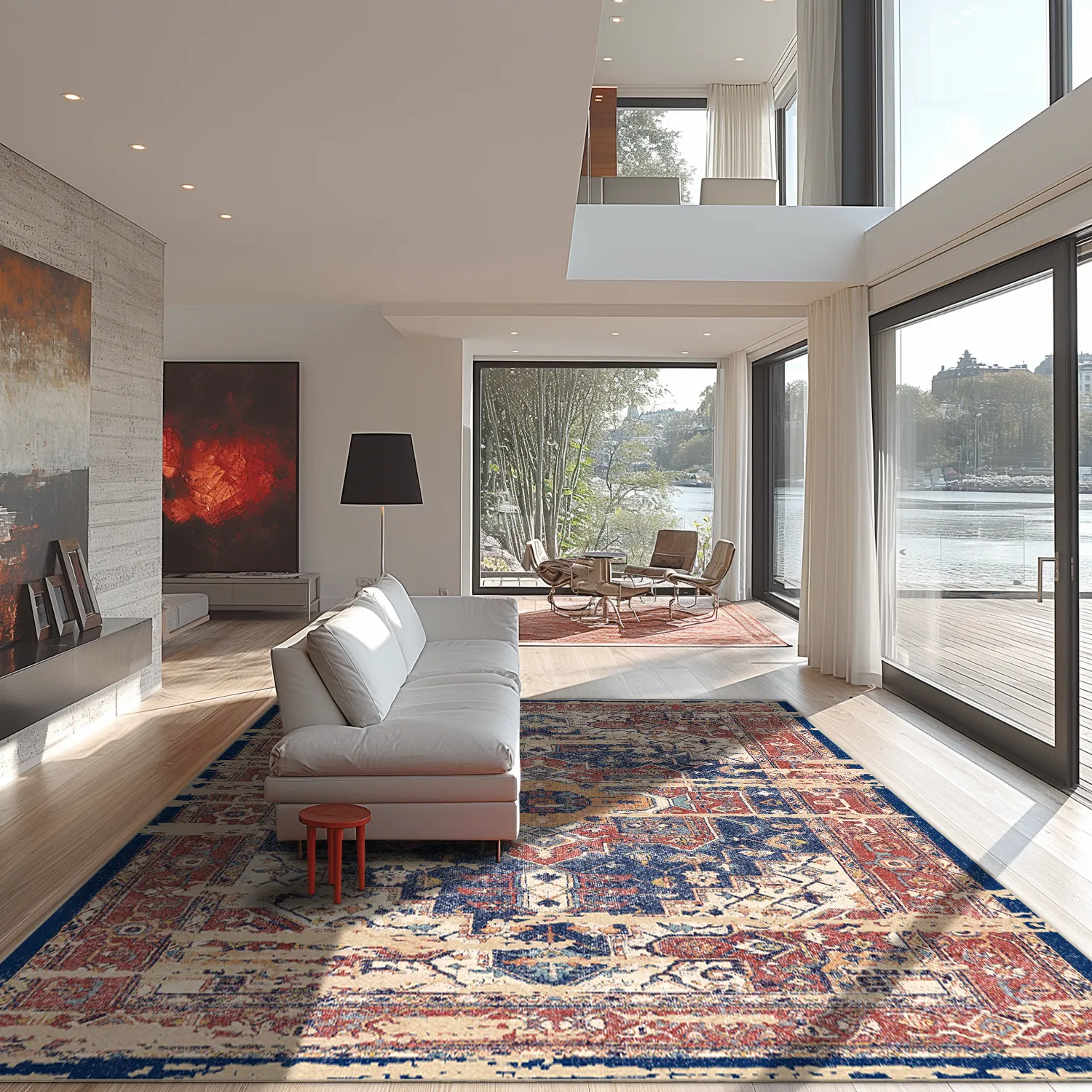 Wilton-tæppe - Darnah (rød/multi)