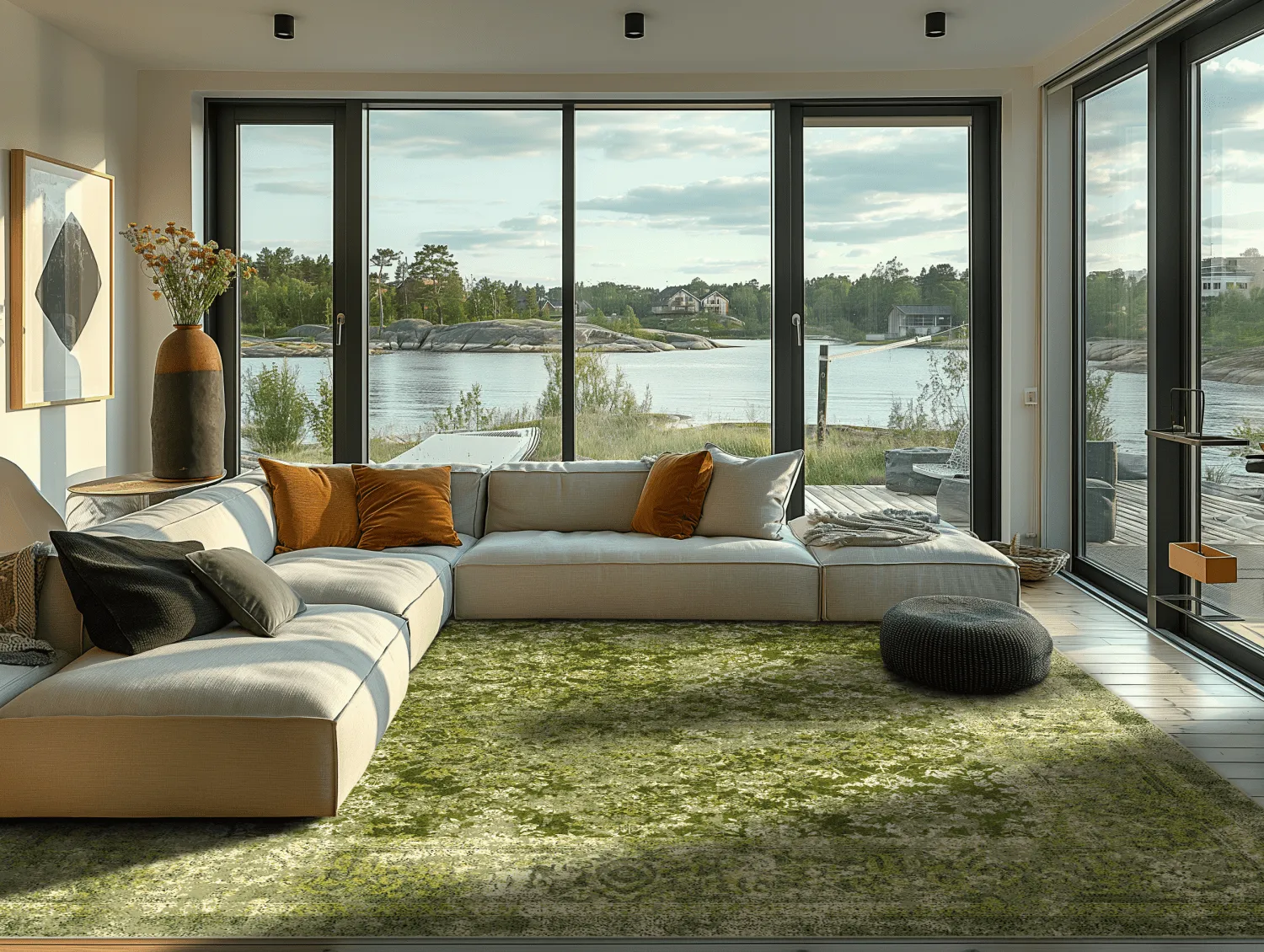 Wilton-tæppe - Denizli (grøn)