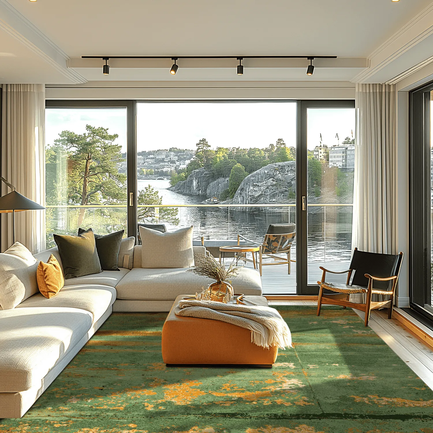 Wilton-tæppe - Domont (grøn)