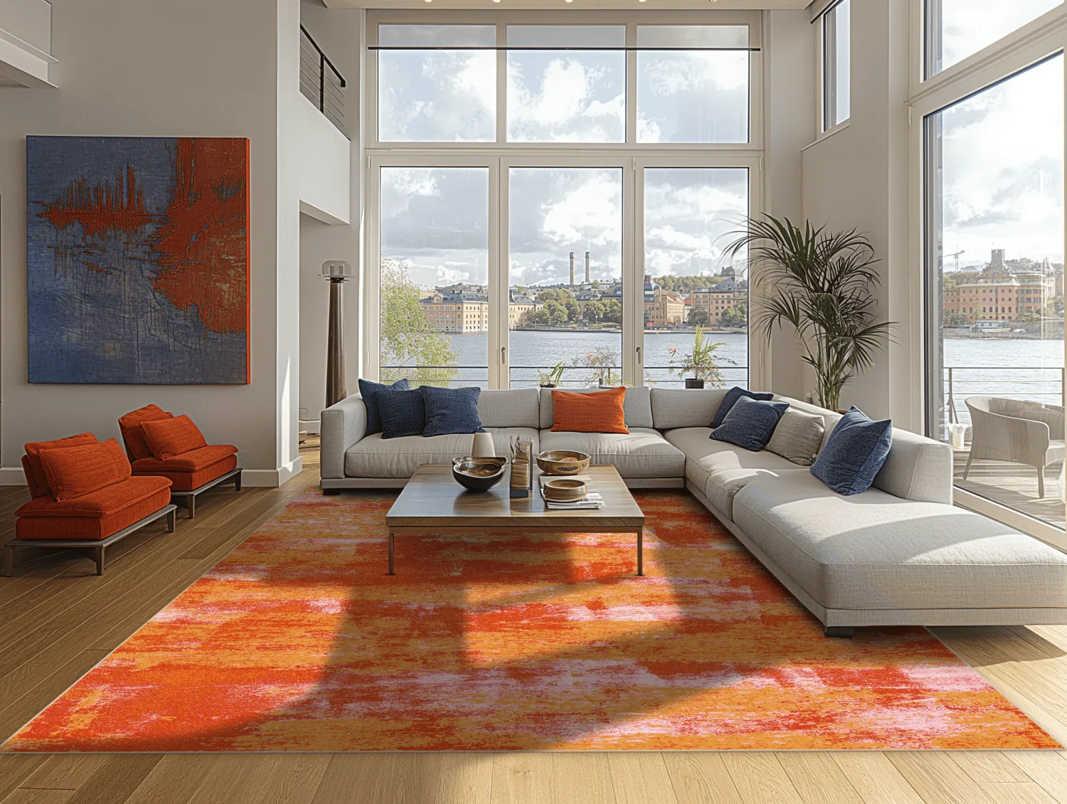 Wilton-tæppe - Drew (orange)