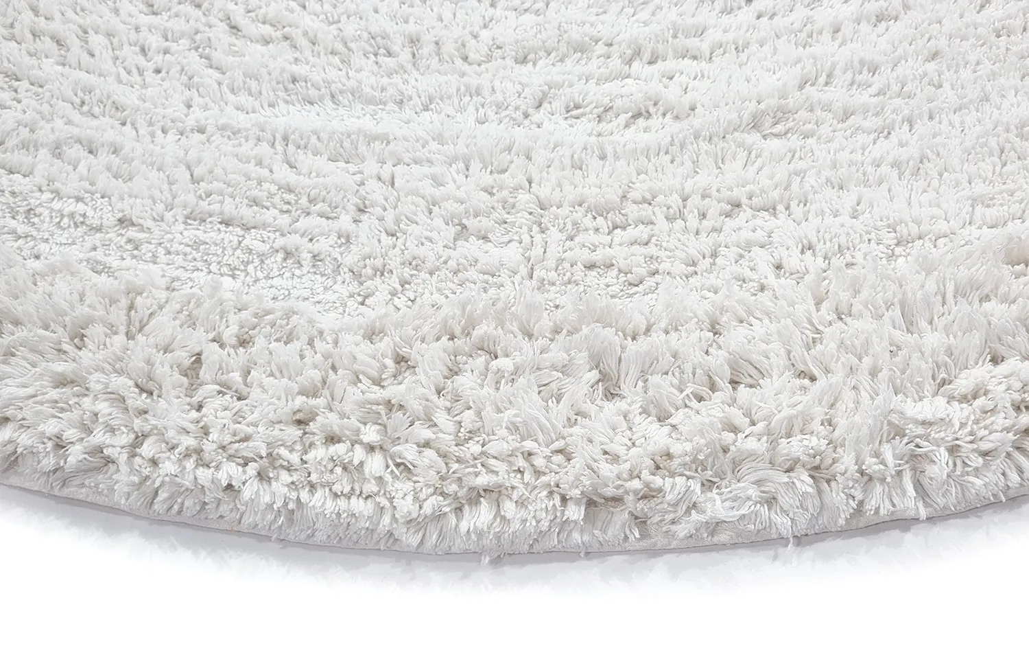Runde tæpper - Ebba Natural Cotton Shaggy (offwhite)